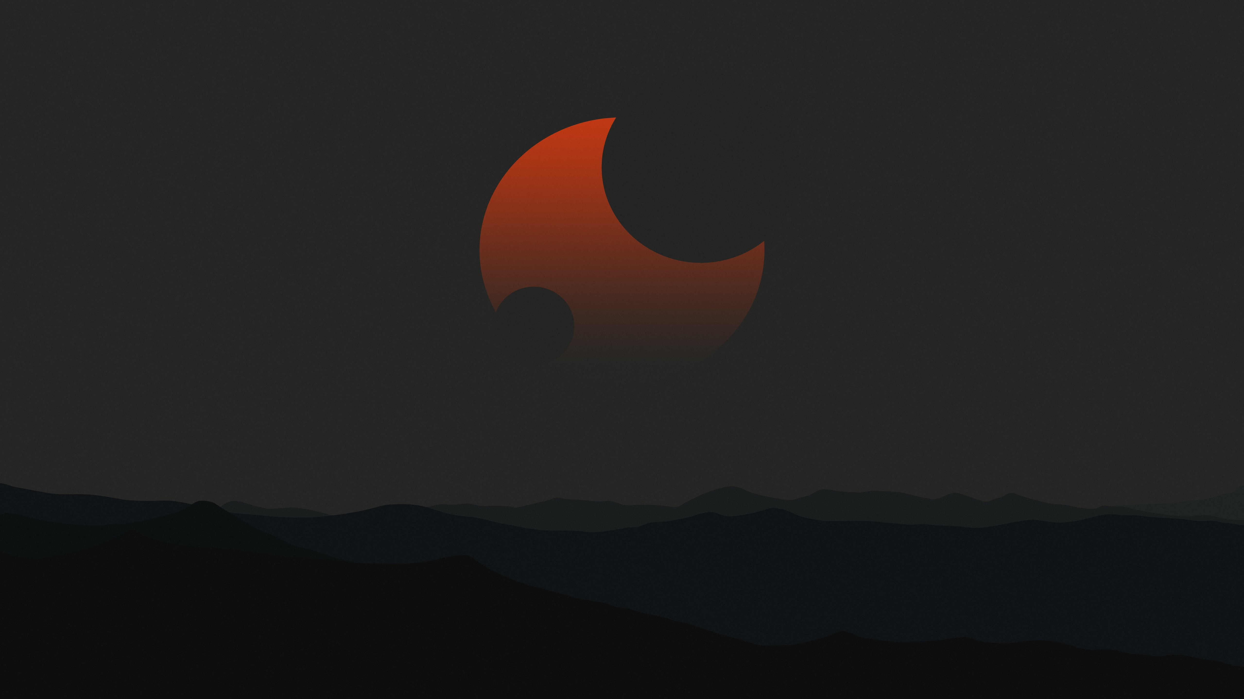 Dune Part Two Minimalist Sunrise Over Mountains HD Wallpaper