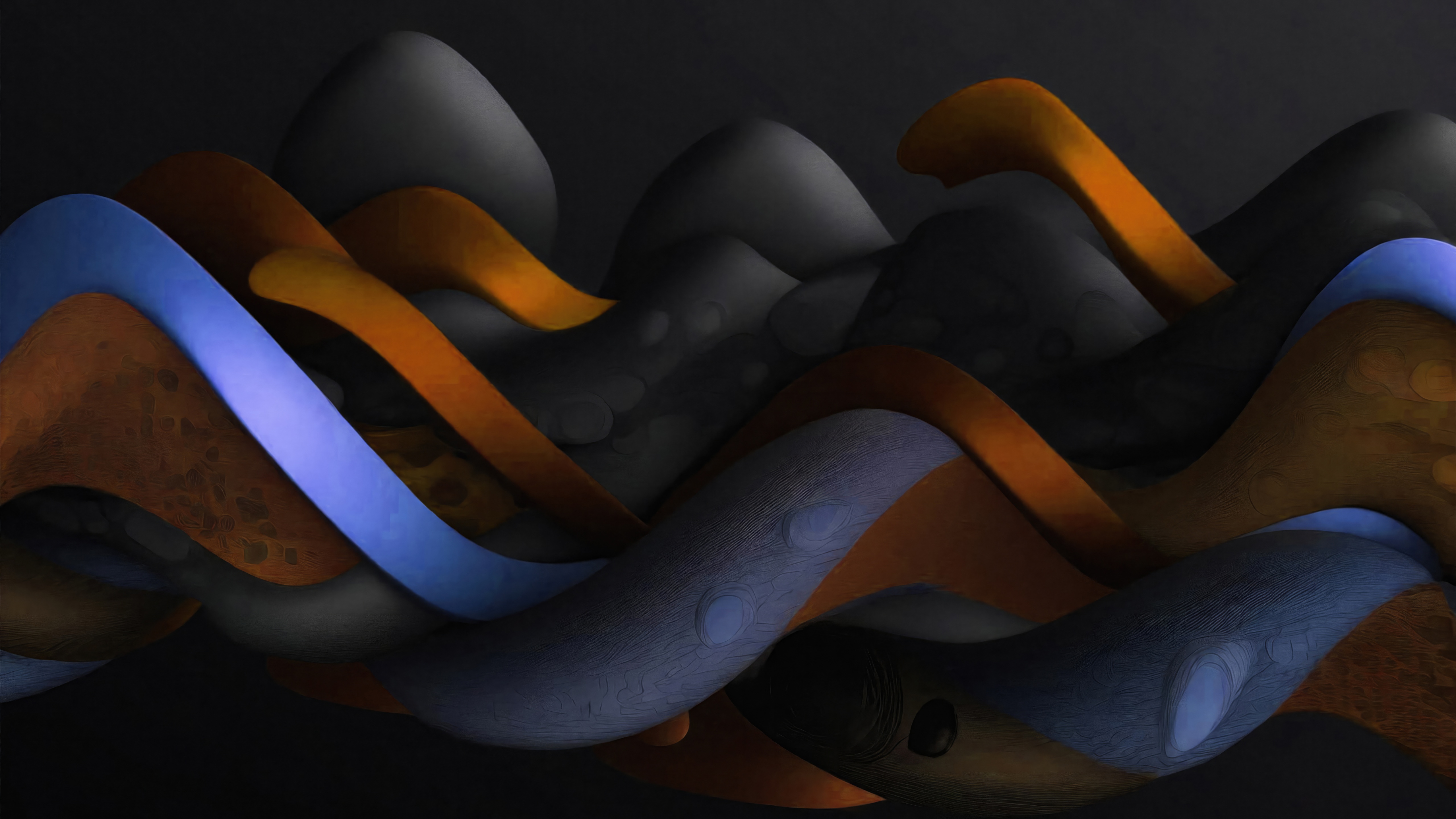 Ethereal Escapades Abstract Waves HD Wallpaper