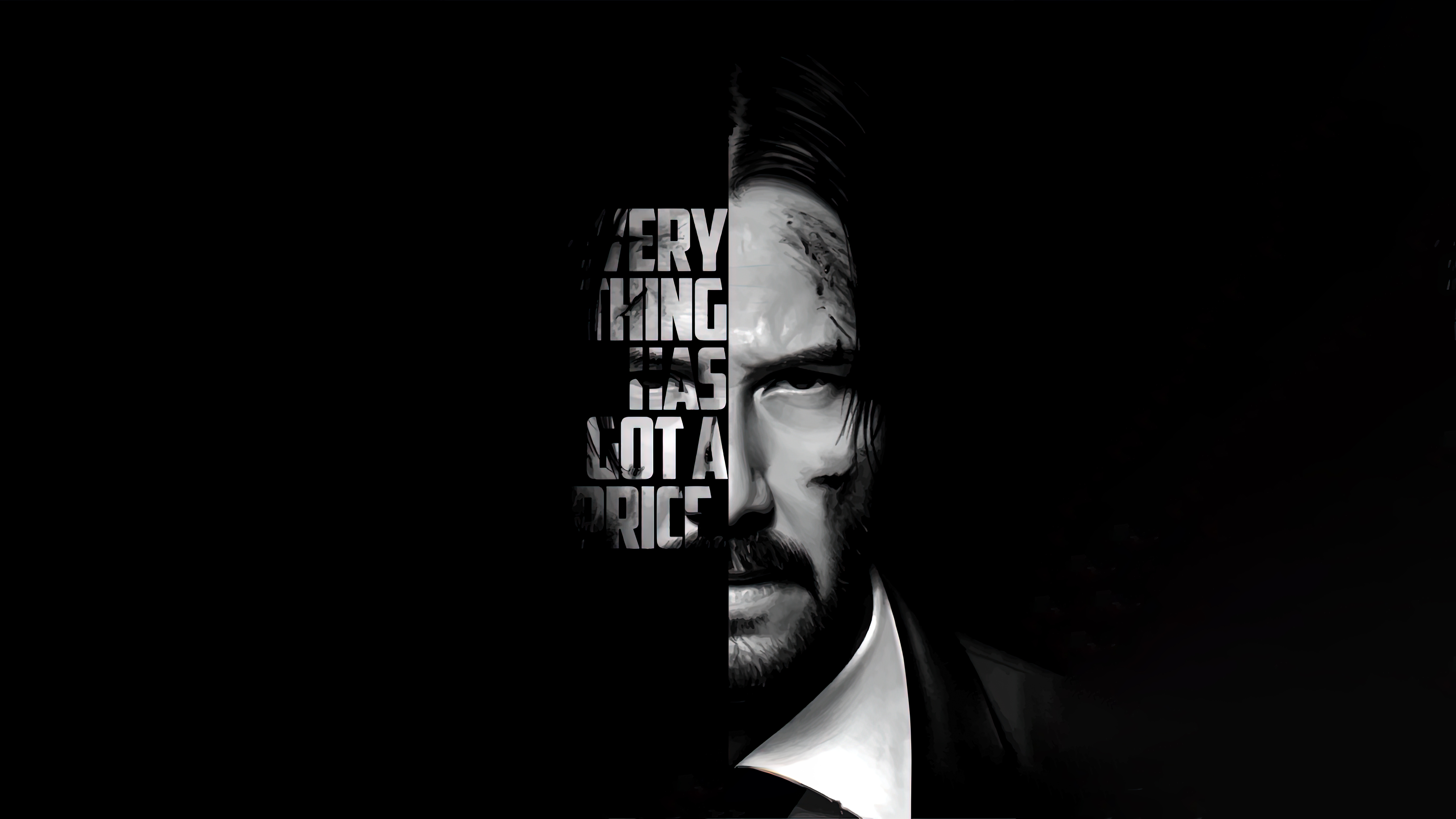 John Wick with text overlay HD Wallpaper