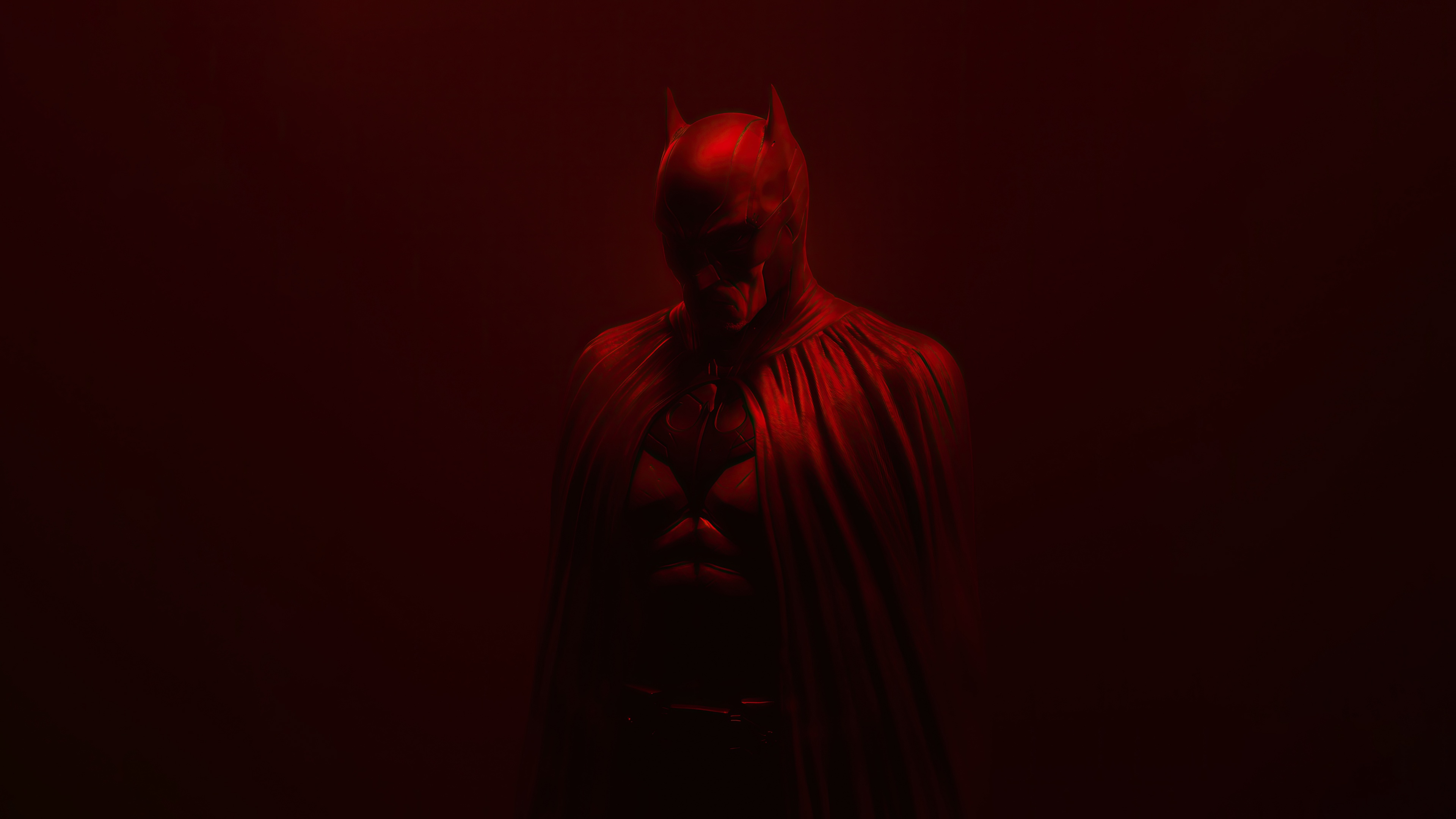 The Batman in Red Light HD Wallpaper