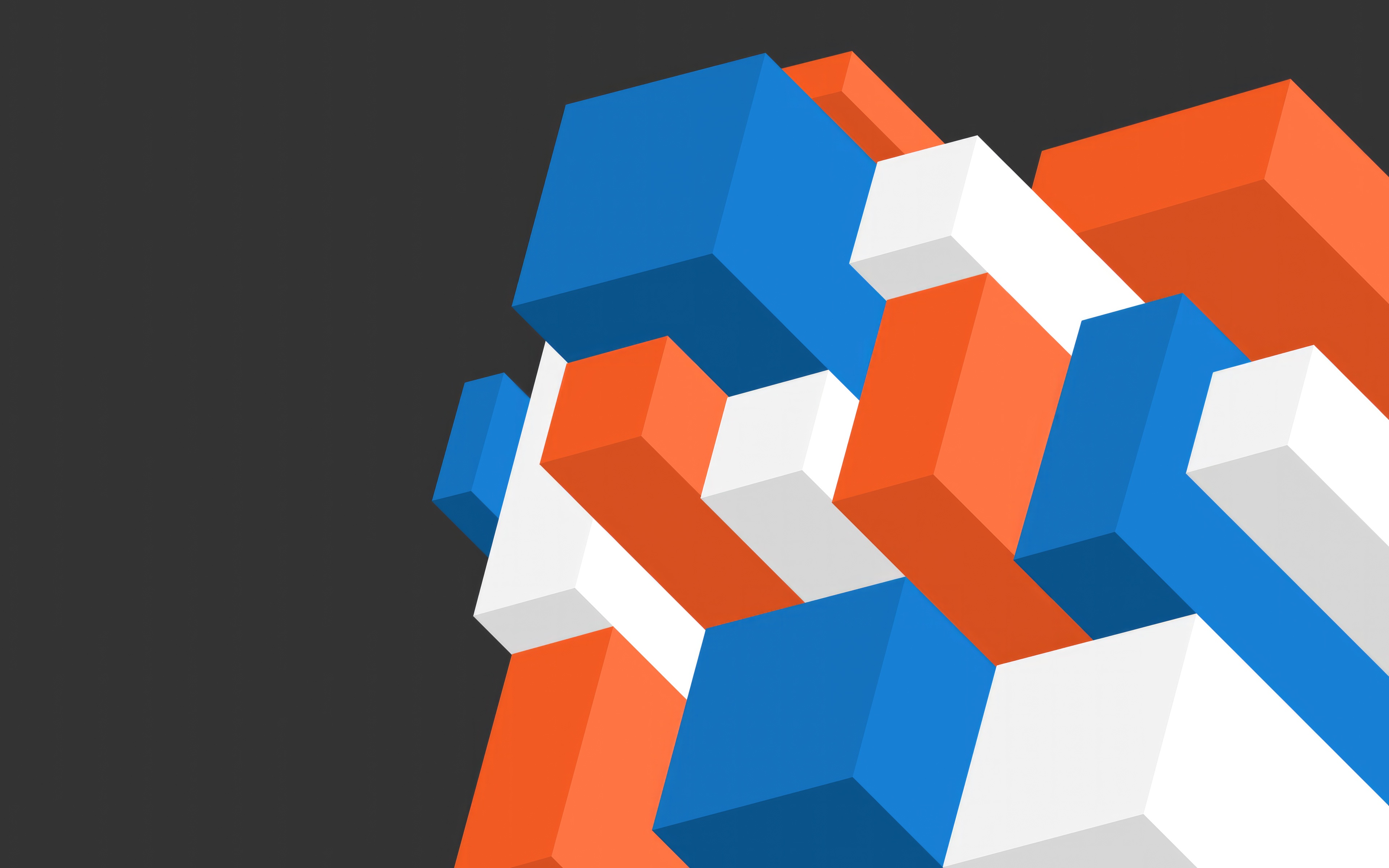 Abstract 3D Cubes in Motion HD Wallpaper