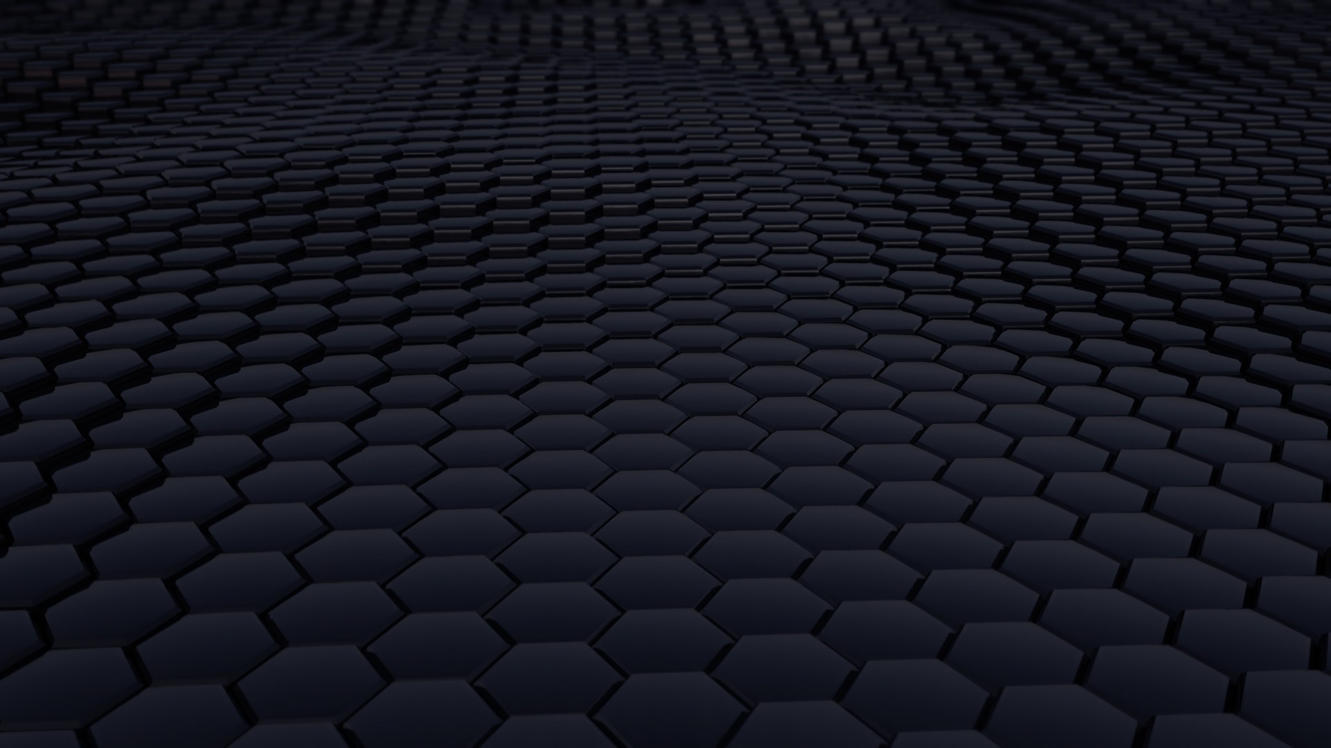 Dark Hexagonal Grid Abstract 3D Art HD Wallpaper