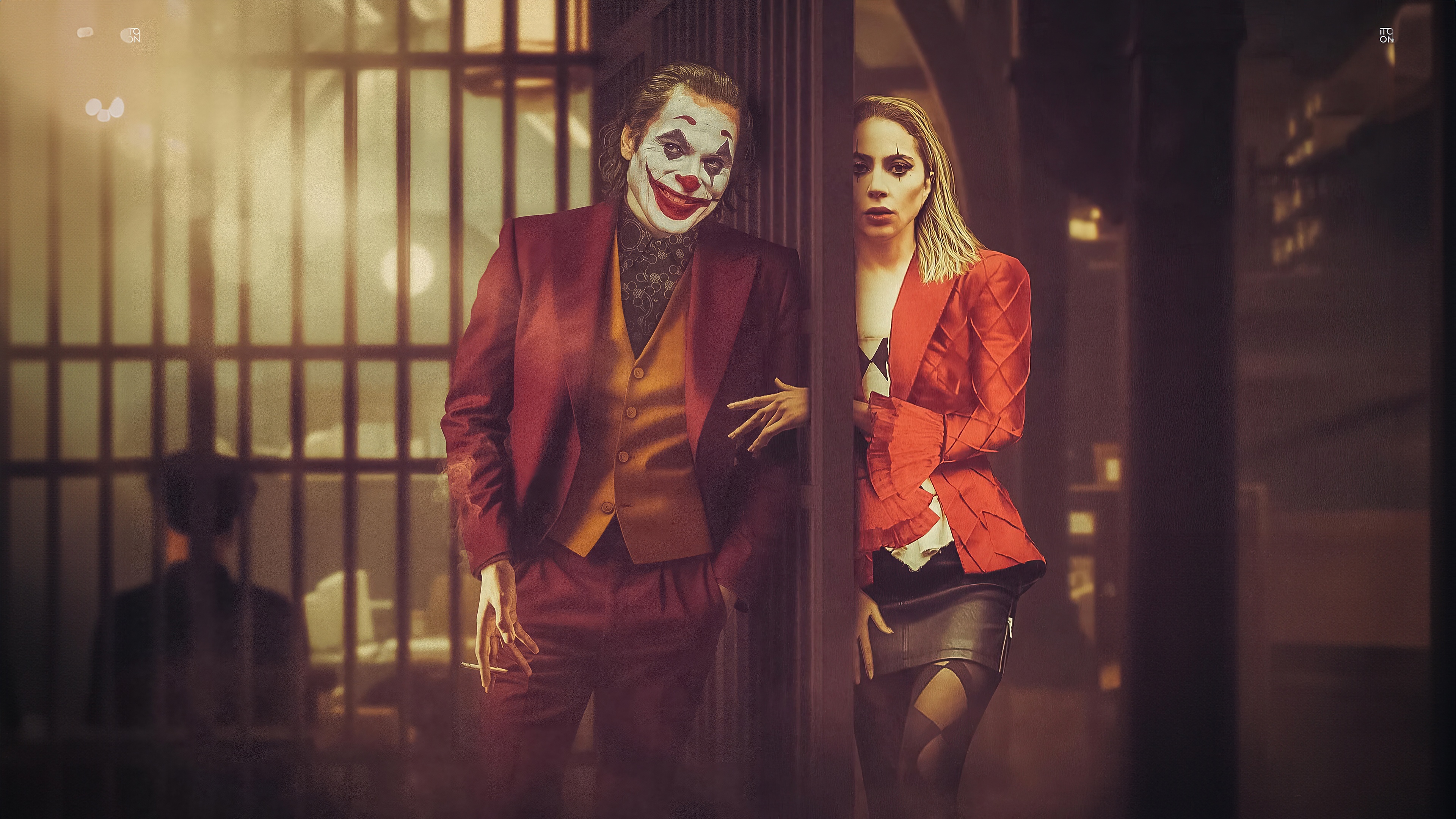 Joker and Harley Quinn in Joker Folie A Deux HD Wallpaper