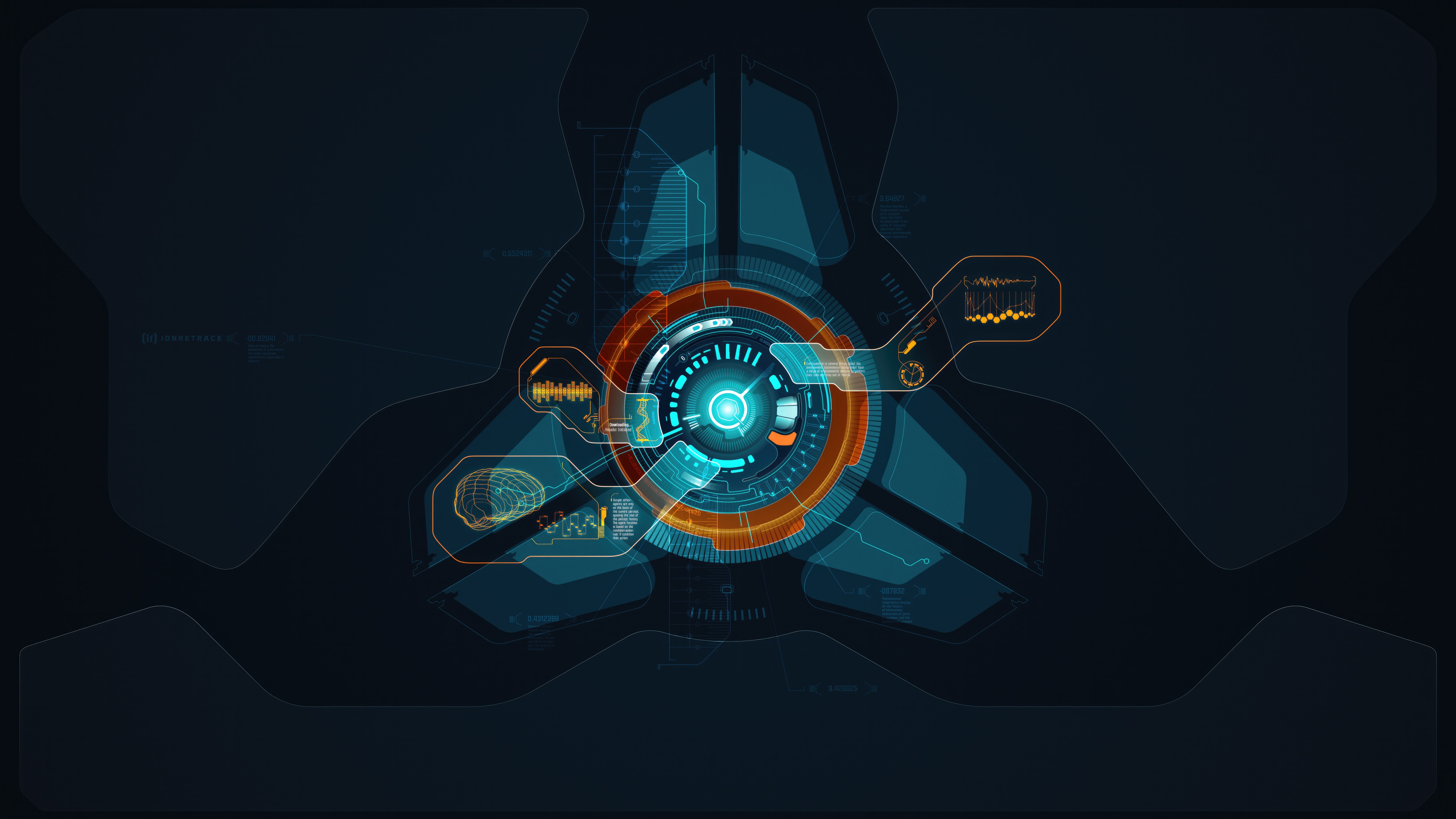 Sci Fi Holographic Abstract Interface HD Wallpaper
