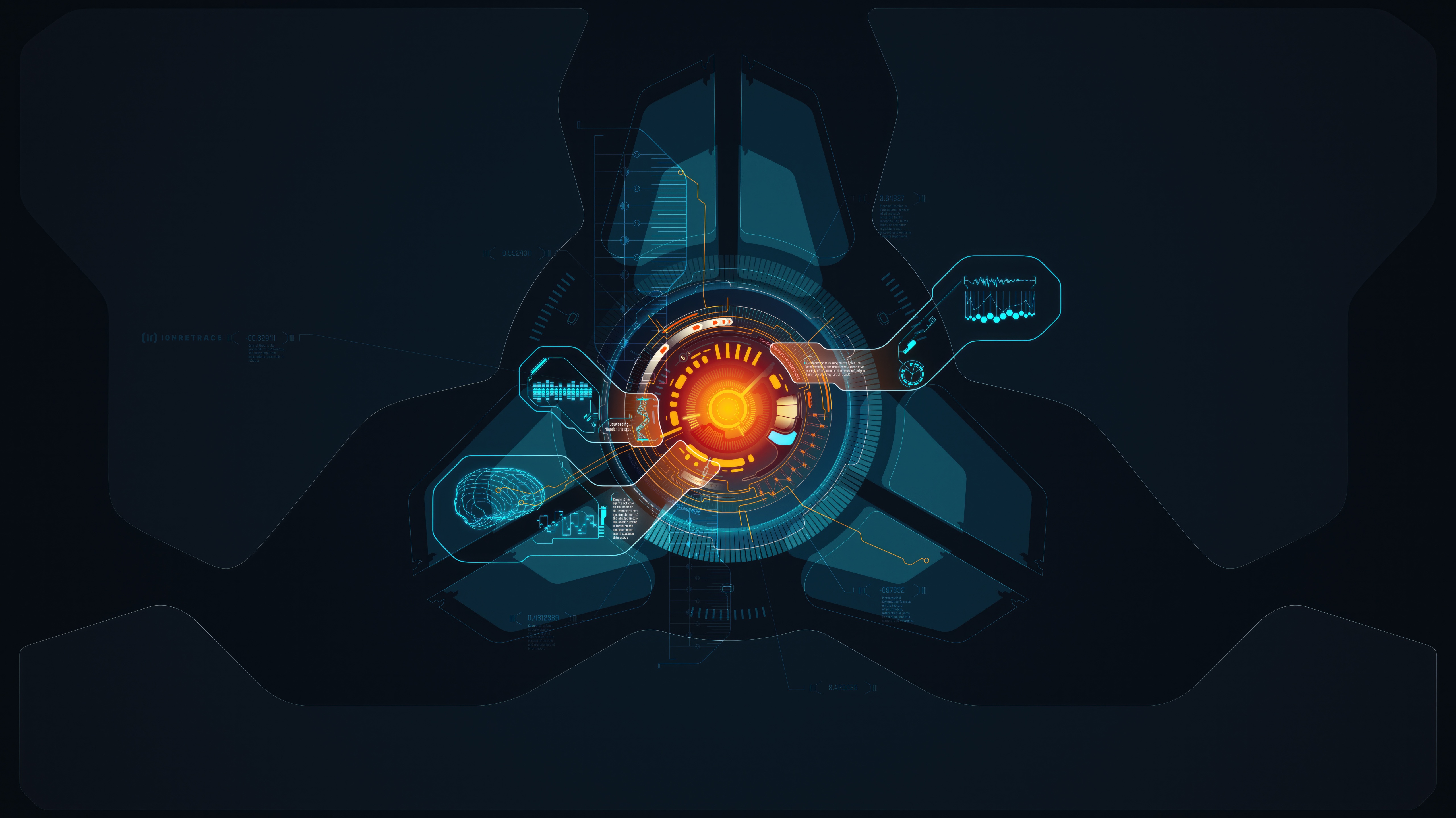 Sci Fi Holographic Abstract Interface HD Wallpaper