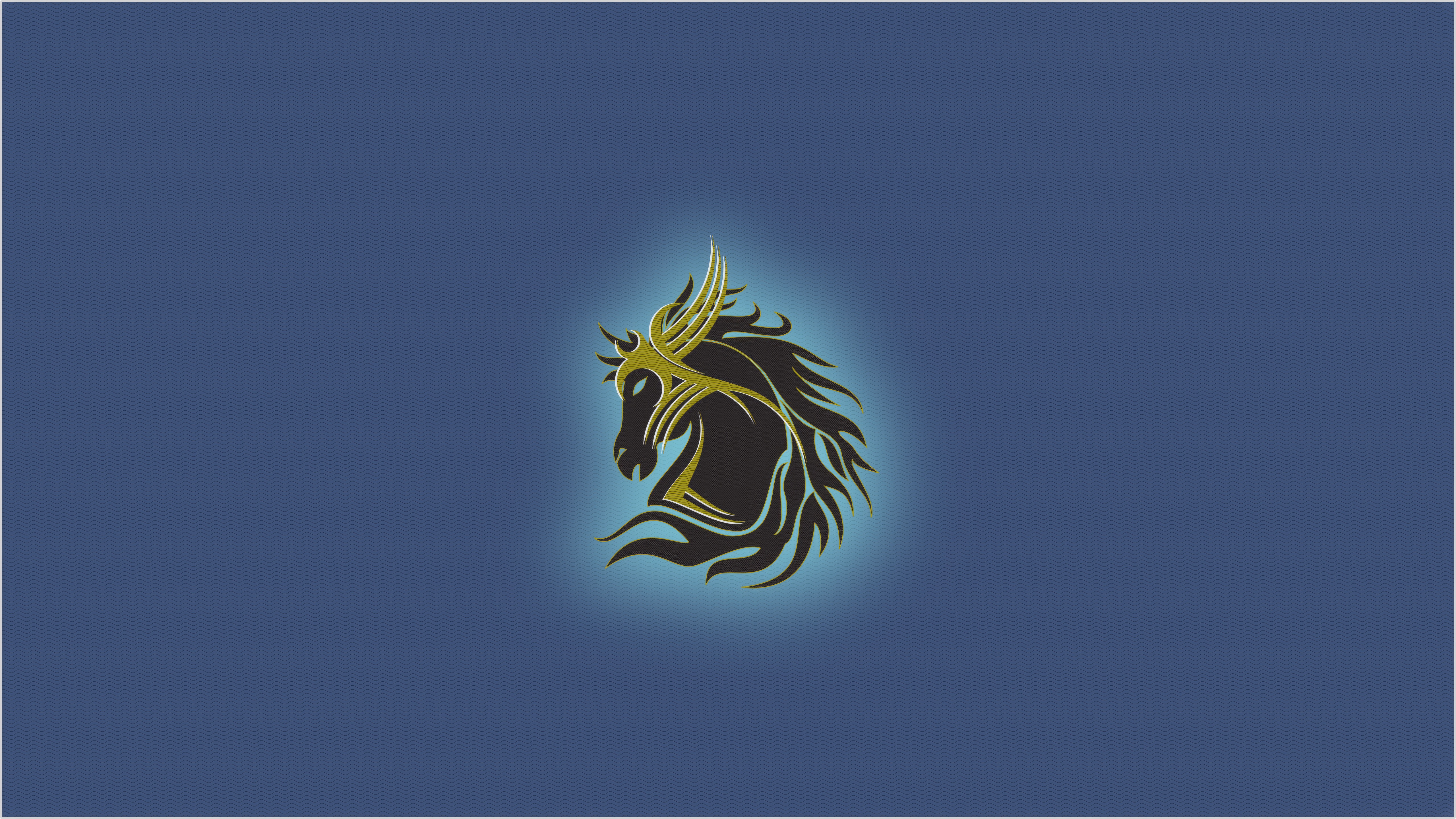 Stylized Horse Head with Golden Crown HD Wallpaper