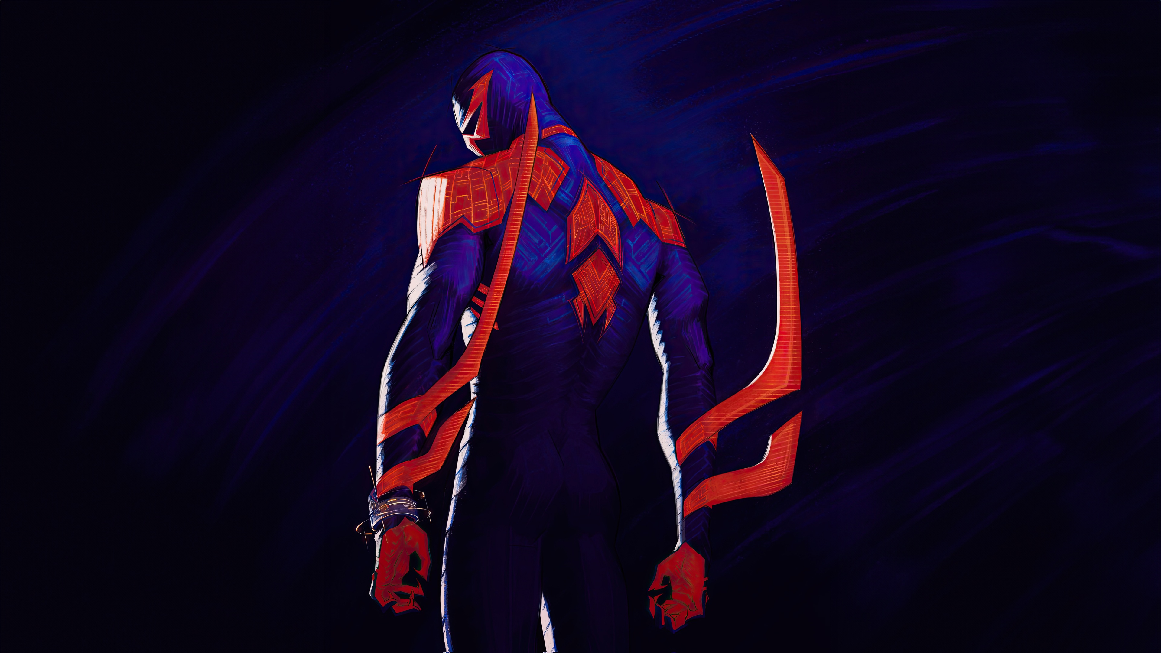 Spider-Man 2099 standing with back turned HD Wallpaper