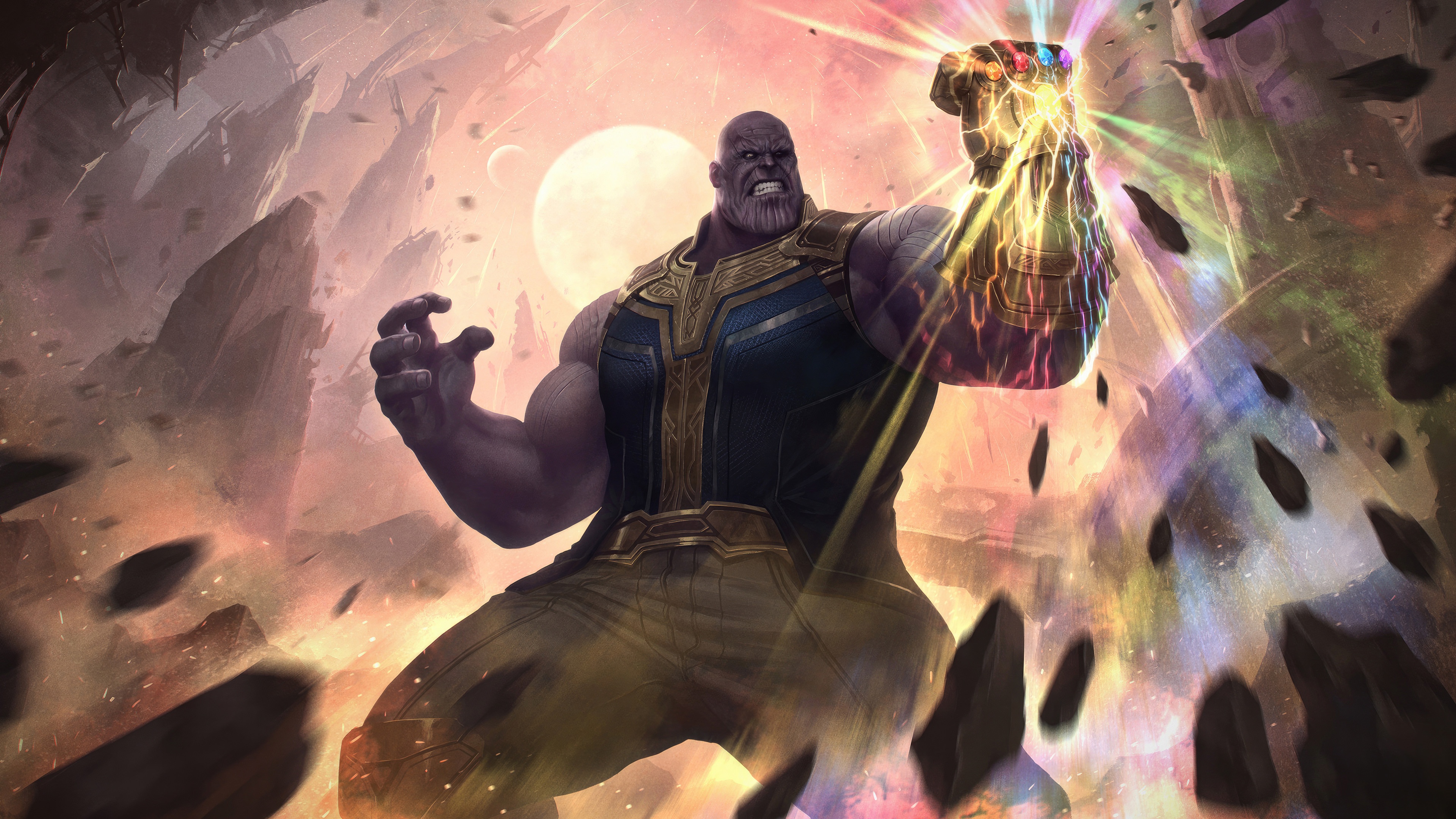Thanos with the Infinity Gauntlet HD Wallpaper