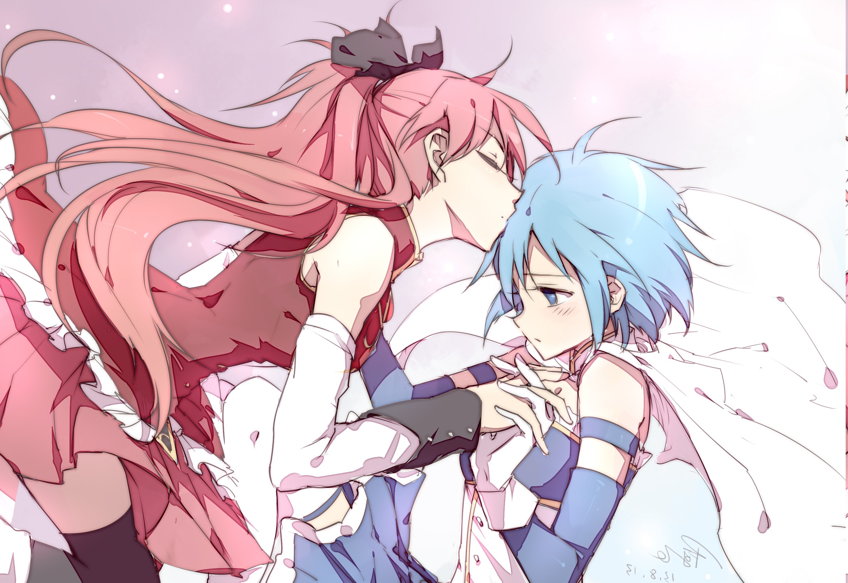 Madoka Magica: Sayaka Miki and Kyoko Sakura HD Wallpaper