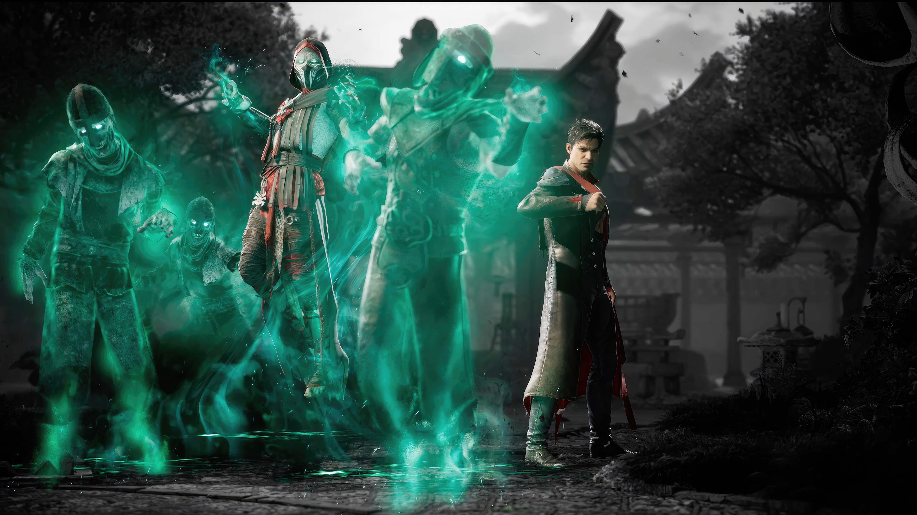 Mortal Kombat 1 Ghosts and Liu Kang HD Wallpaper