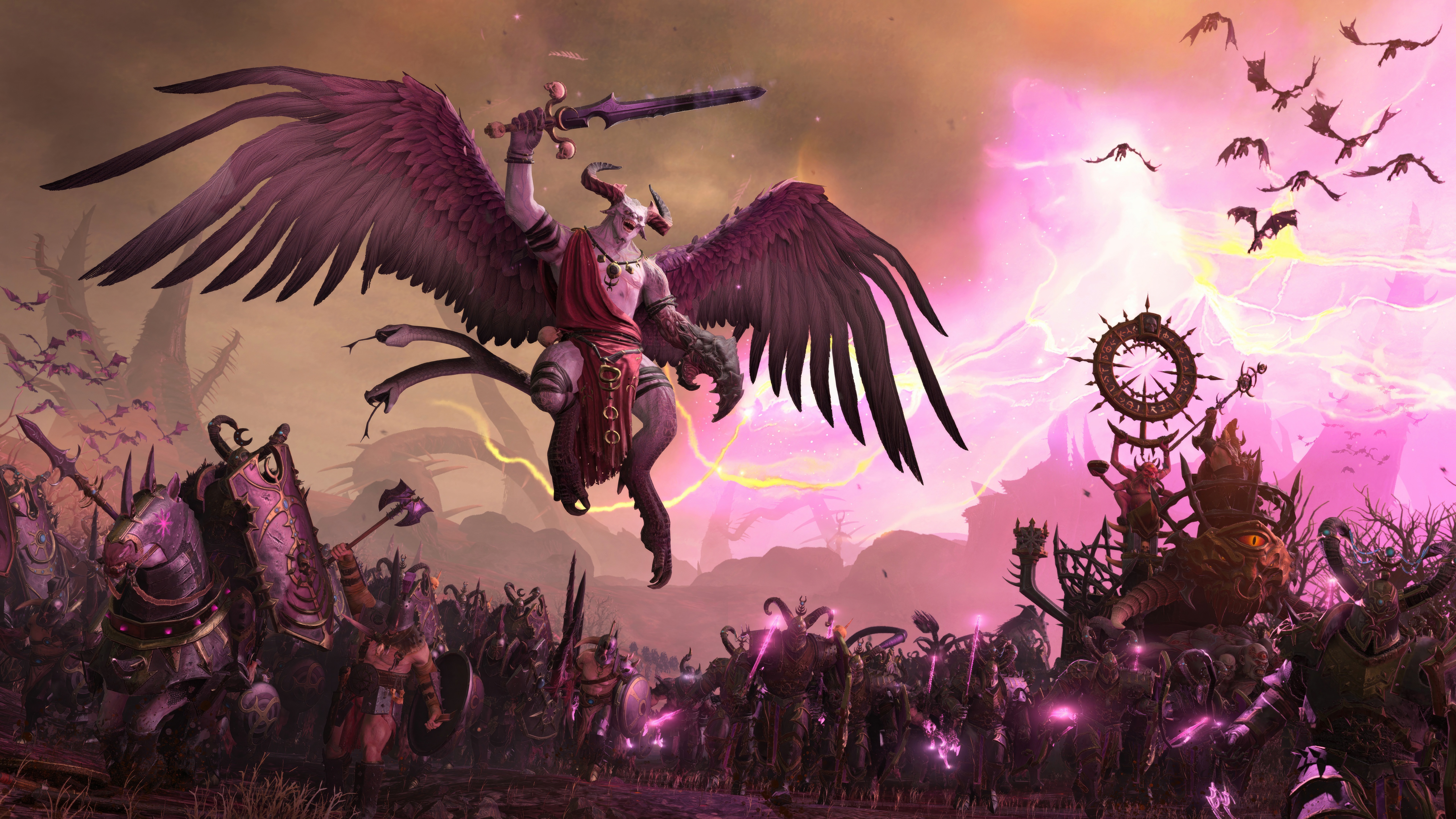 Total War Warhammer III Daemon Prince Battle HD Wallpaper
