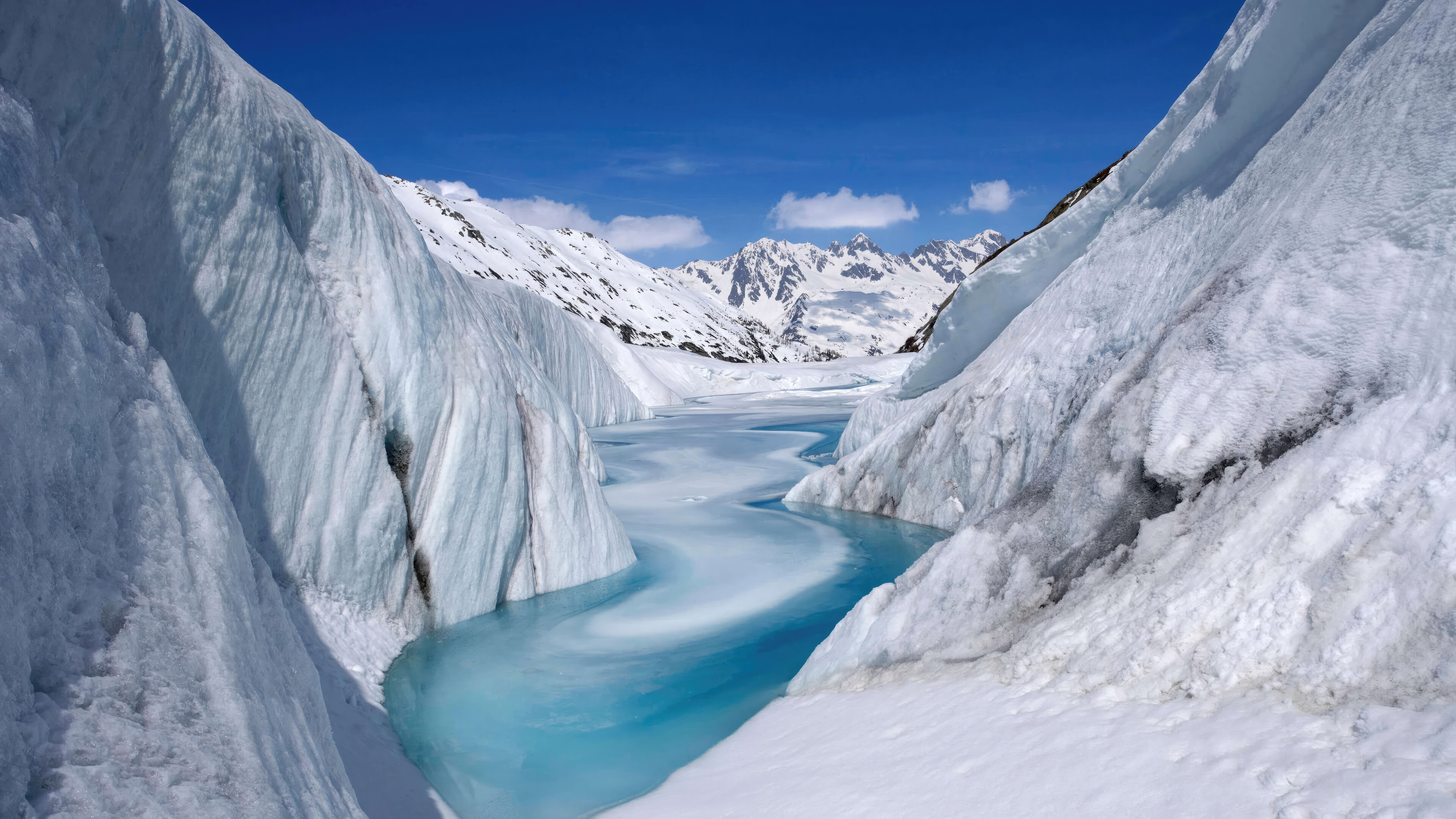 Mer De Glace Glacier HD Wallpaper