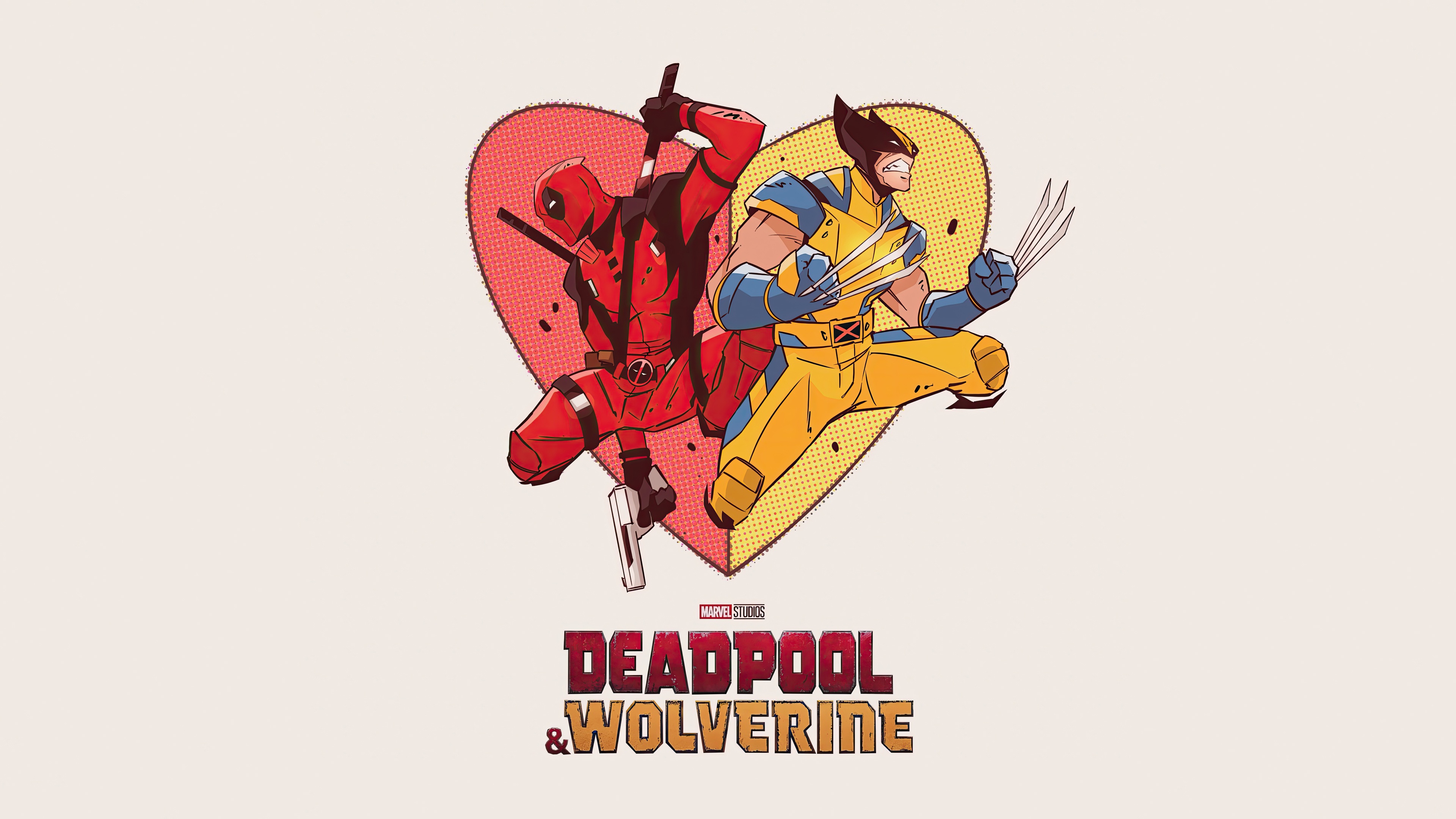 Deadpool & Wolverine Minimalist Art HD Wallpaper
