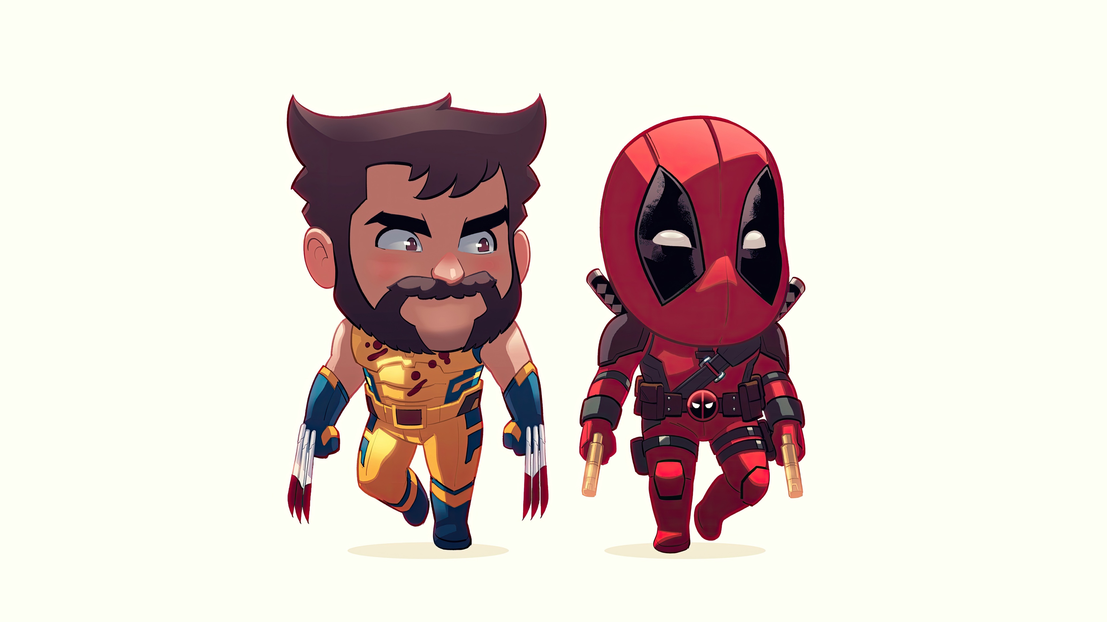 Deadpool And Wolverine Walking Together HD Wallpaper