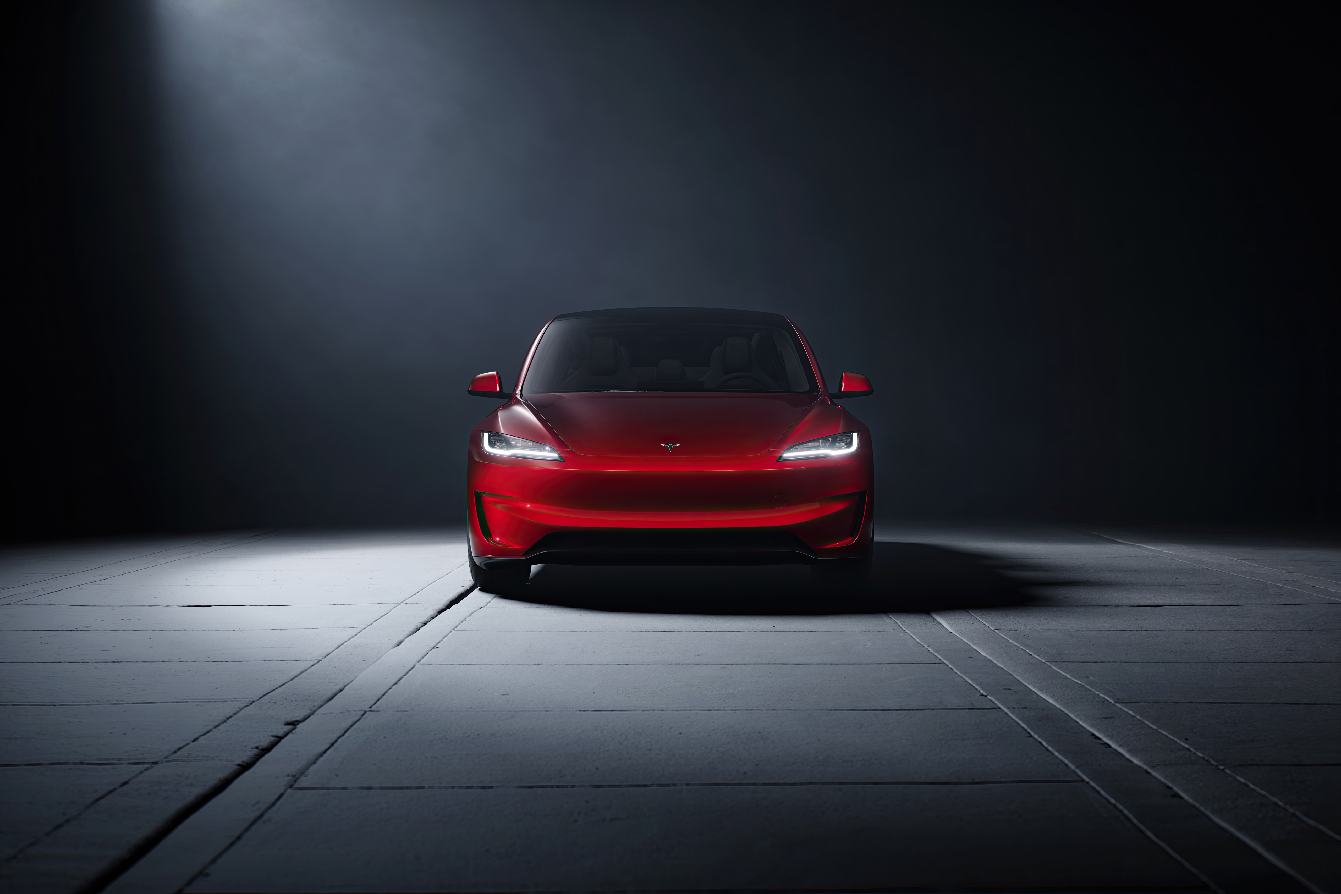 Red Tesla Model 3 Performance car HD Wallpaper