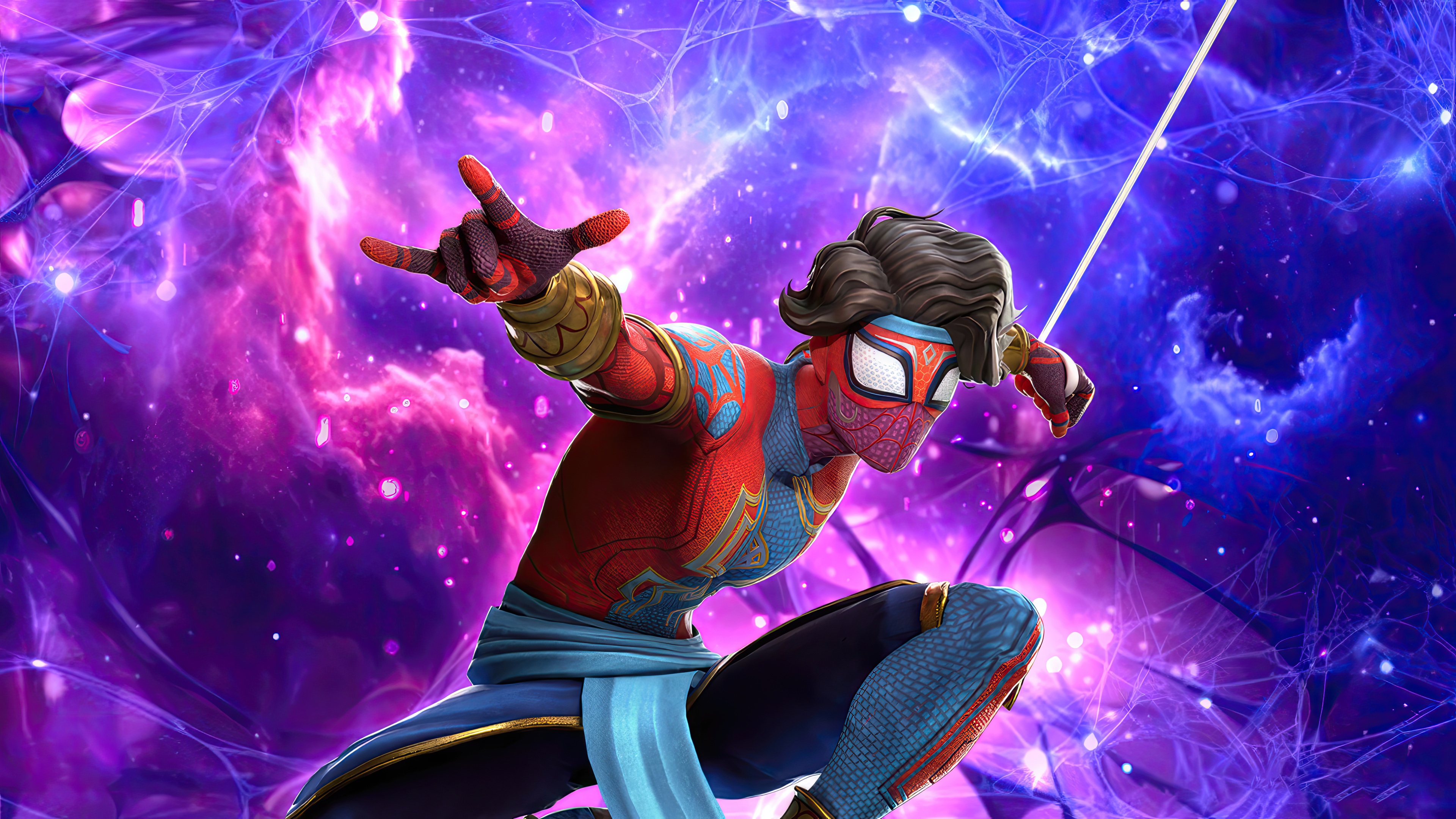 Pavitr Prabhakar Spider-Man in Marvel Strike Force HD Wallpaper