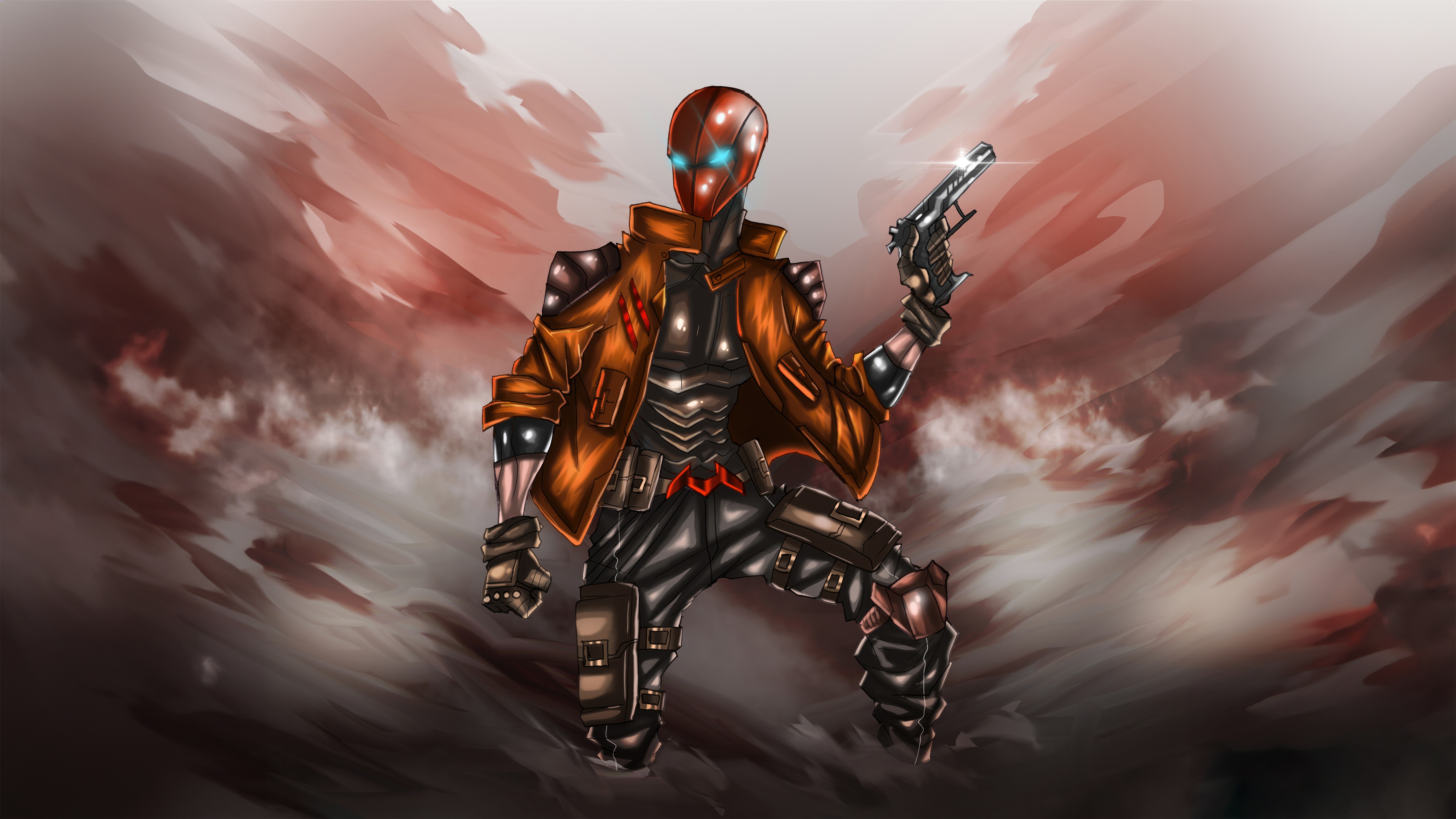 Red Hood Fanart with Gun HD Wallpaper