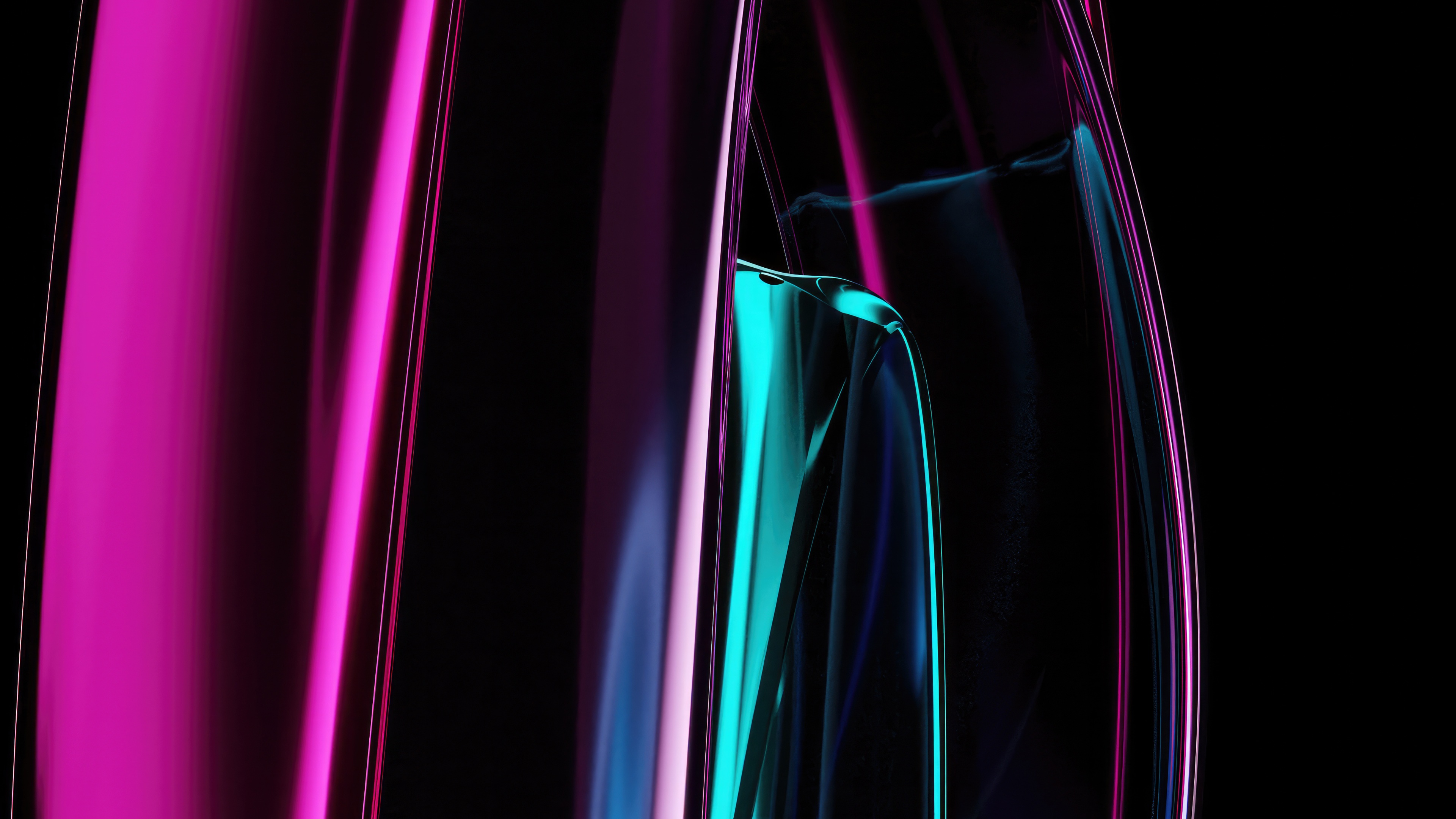 Abstract Neon Glow Structure HD Wallpaper