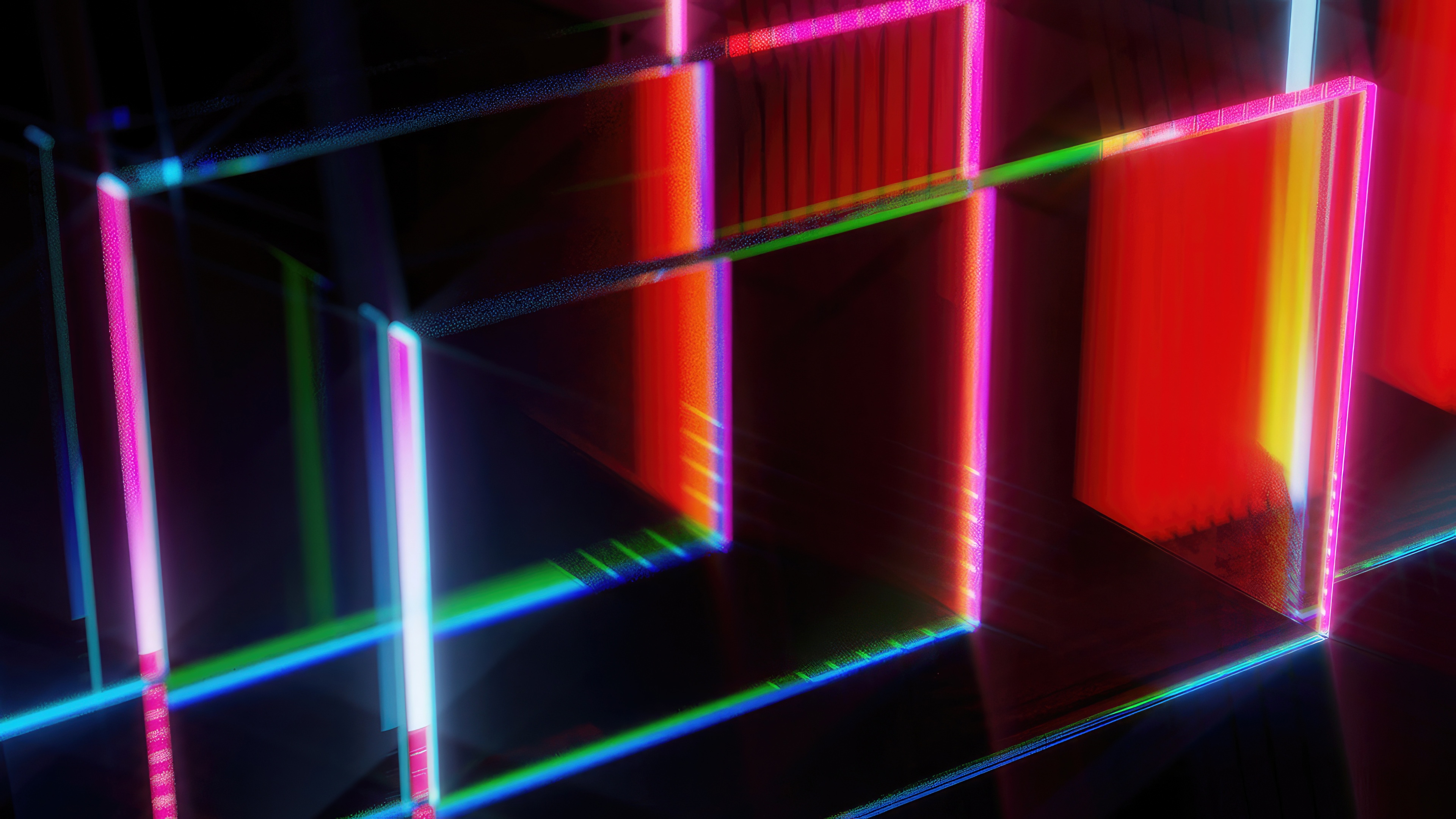 Abstract Geometric Shapes with Chromatic Brilliance HD Wallpaper