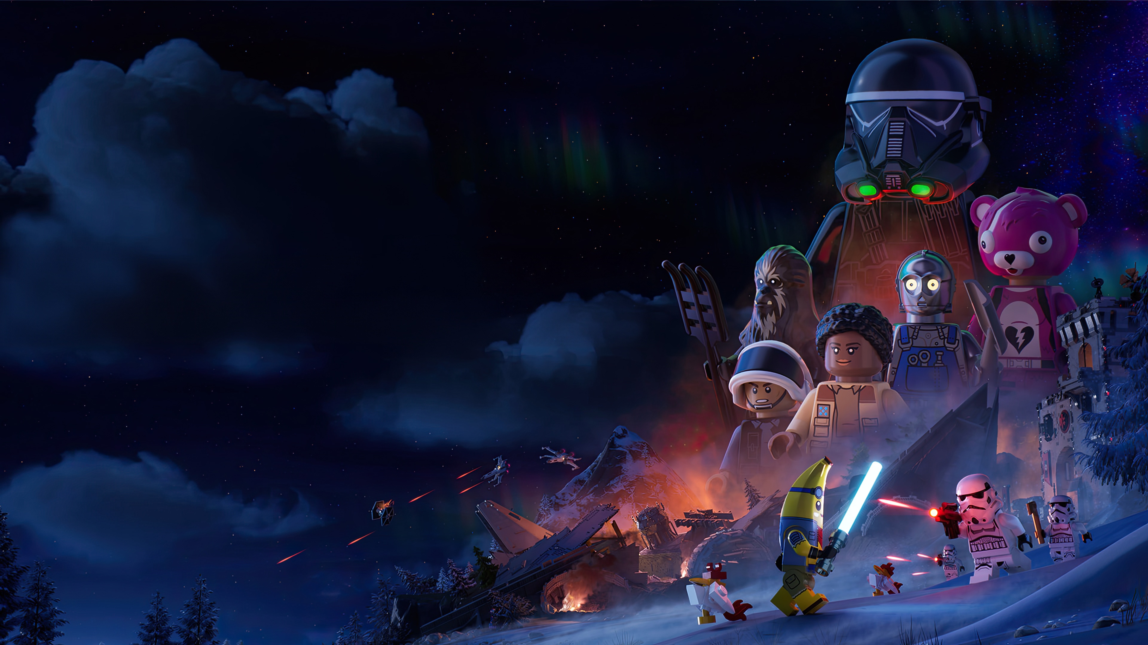 Lego Fortnite X Star Wars Crossover HD Wallpaper