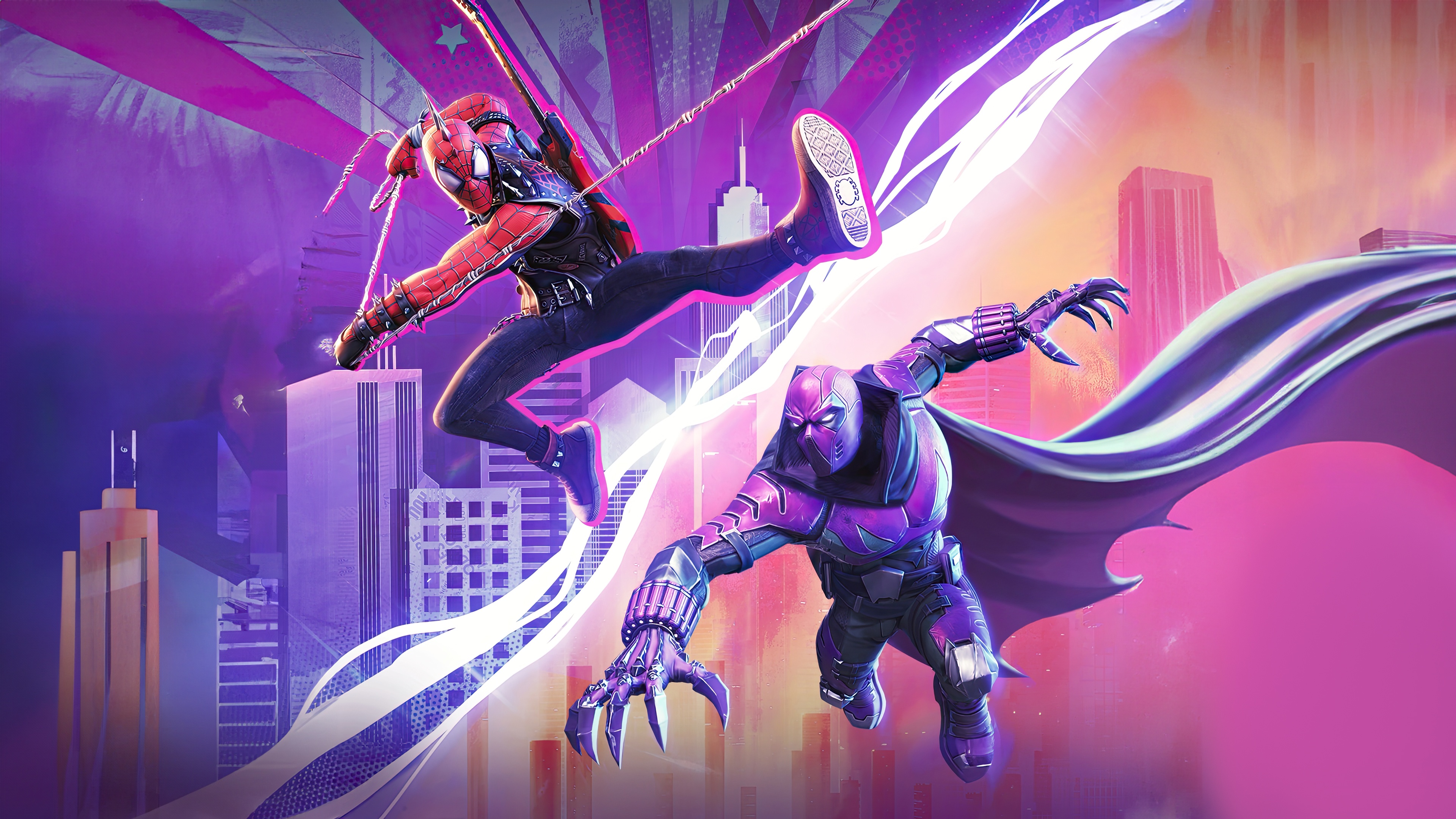 Spider-Punk and Prowler in Marvel Contest of Champions HD Wallpaper