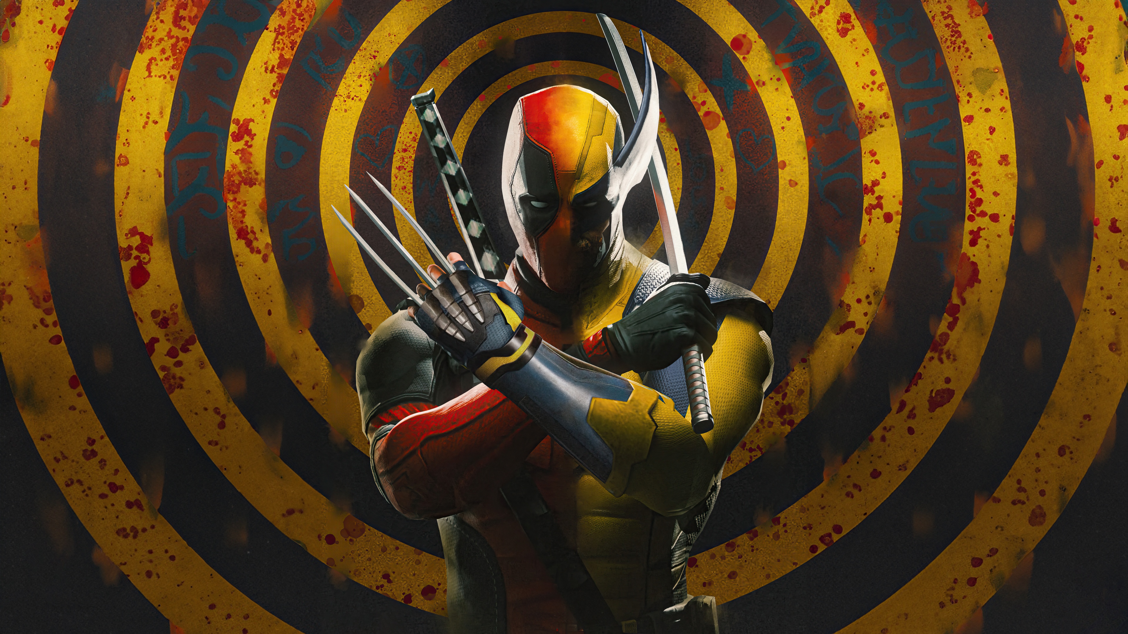 Deadpool and Wolverine Mashup HD Wallpaper
