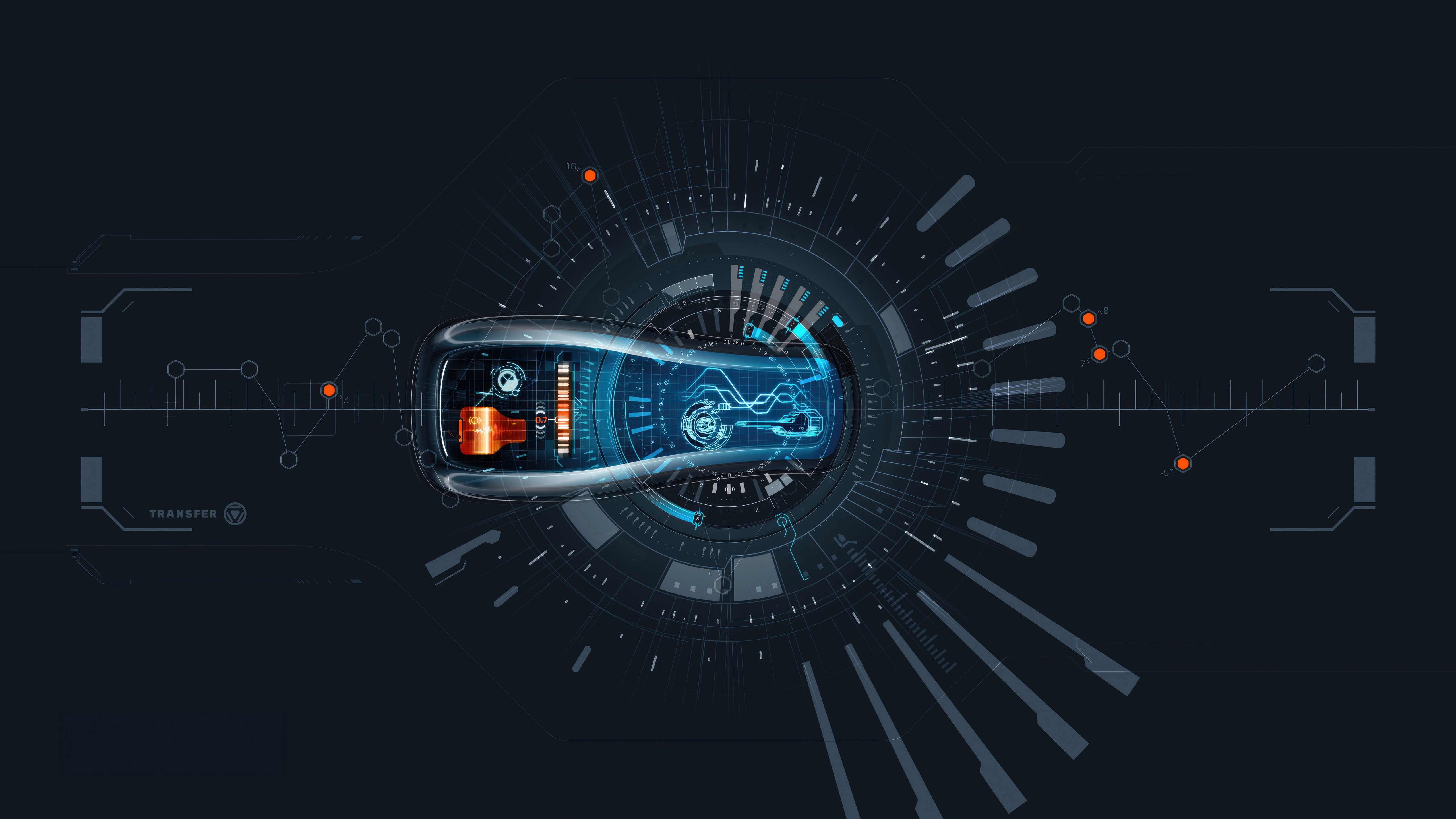 Holo Spectra Abstract Futuristic Interface HD Wallpaper