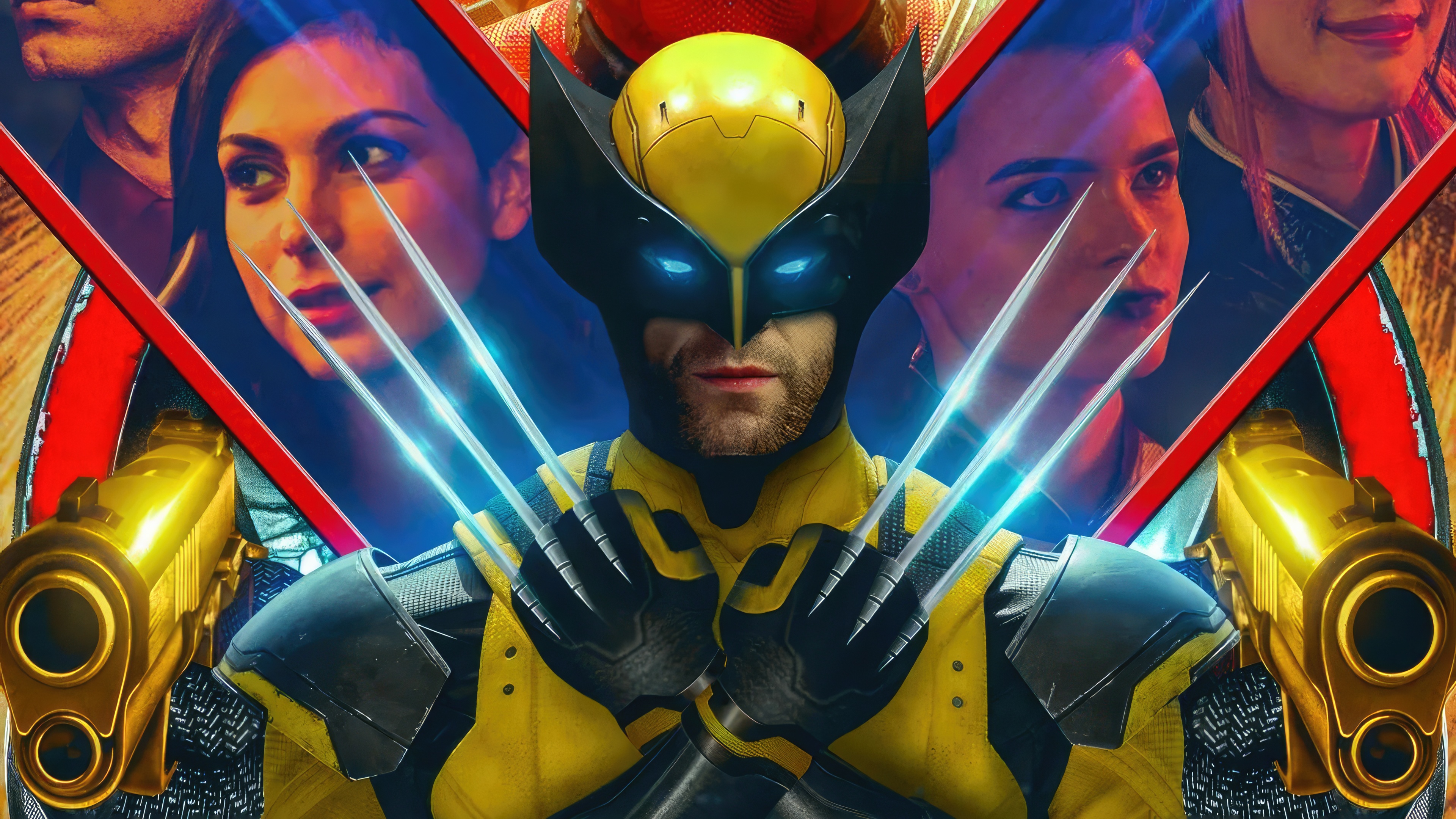 Deadpool And Wolverine Layered Character HD Wallpaper