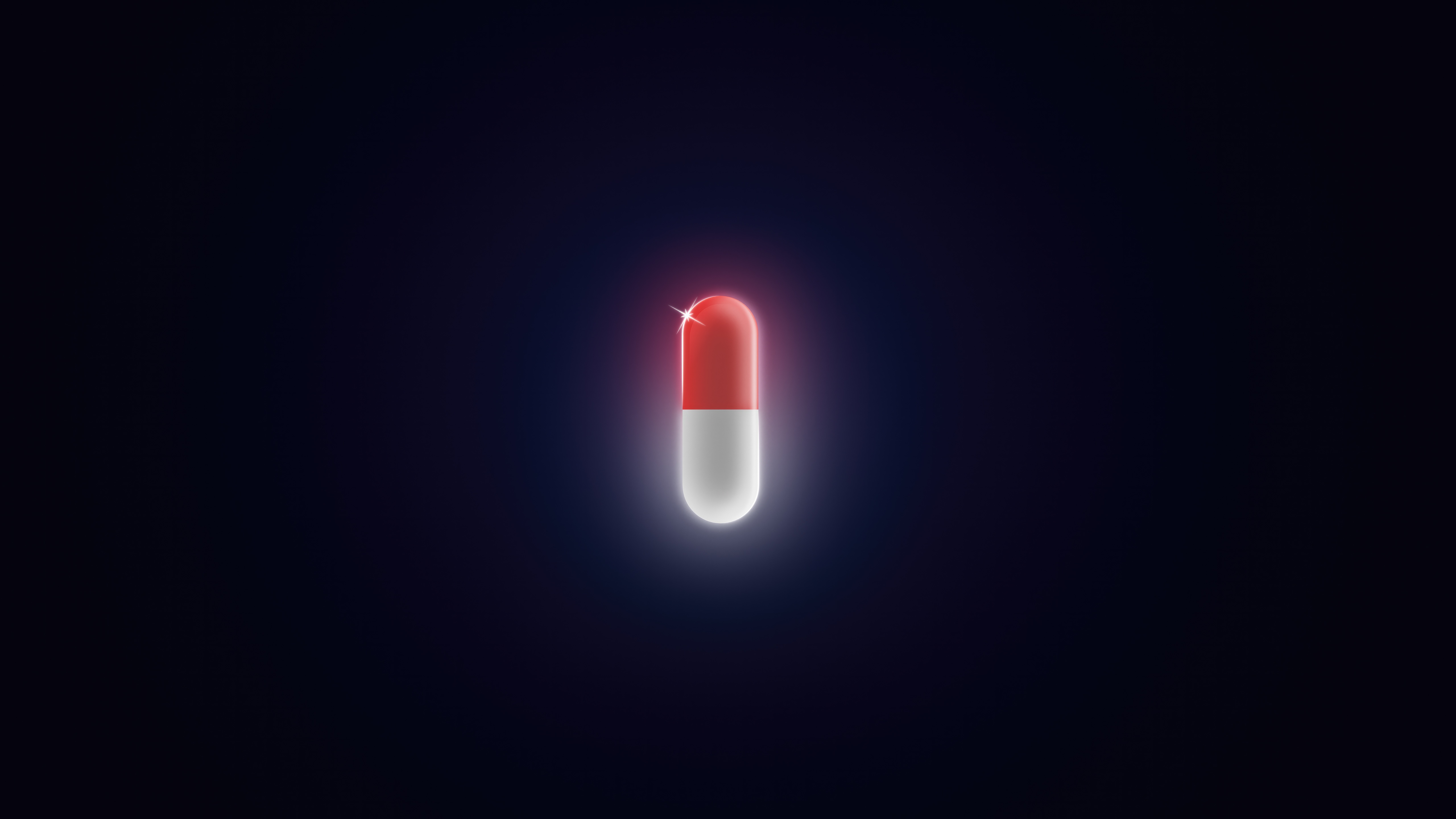 Red and white pill on dark background HD Wallpaper