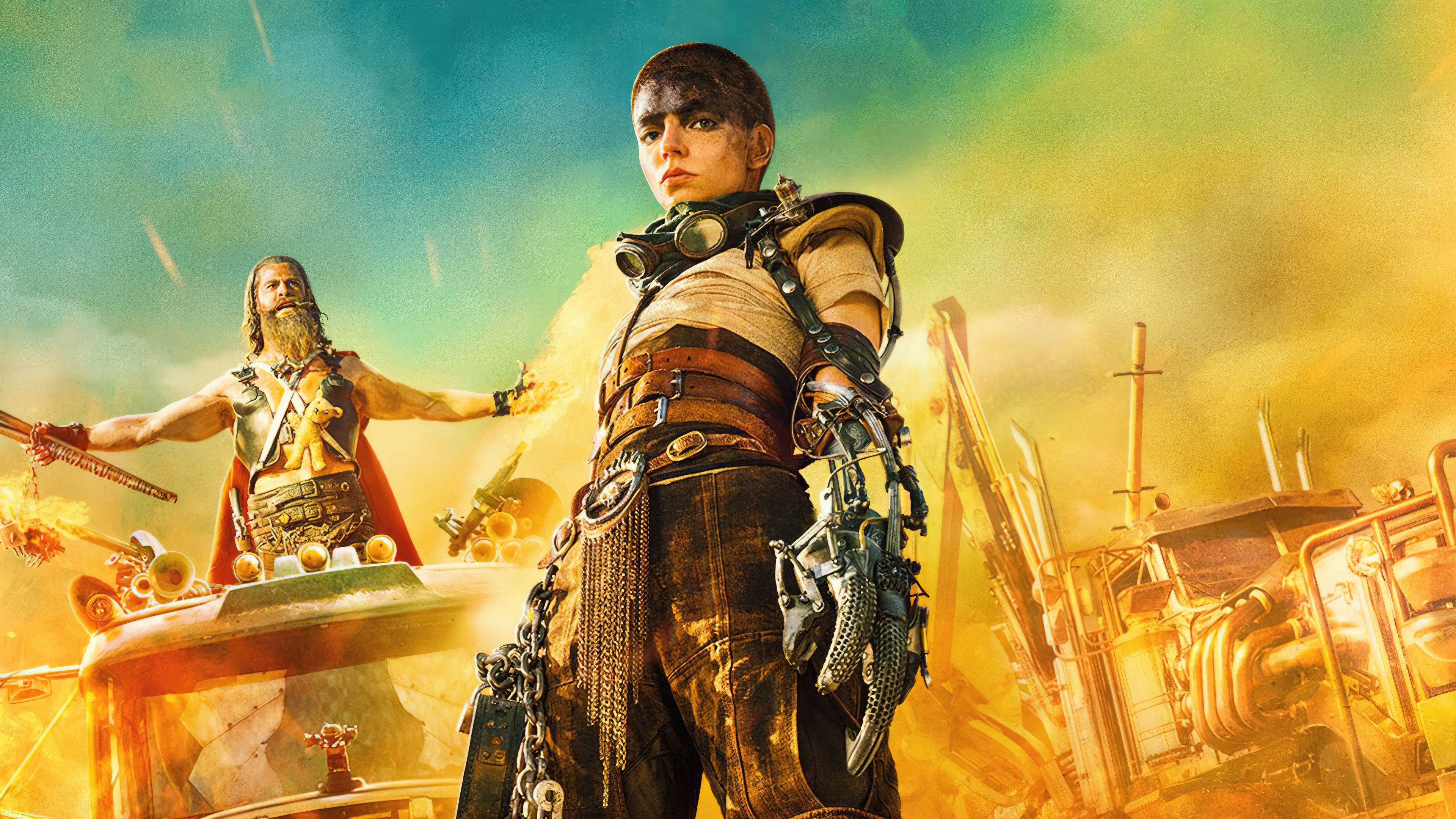 Furiosa and Immortan Joe from Mad Max Saga HD Wallpaper