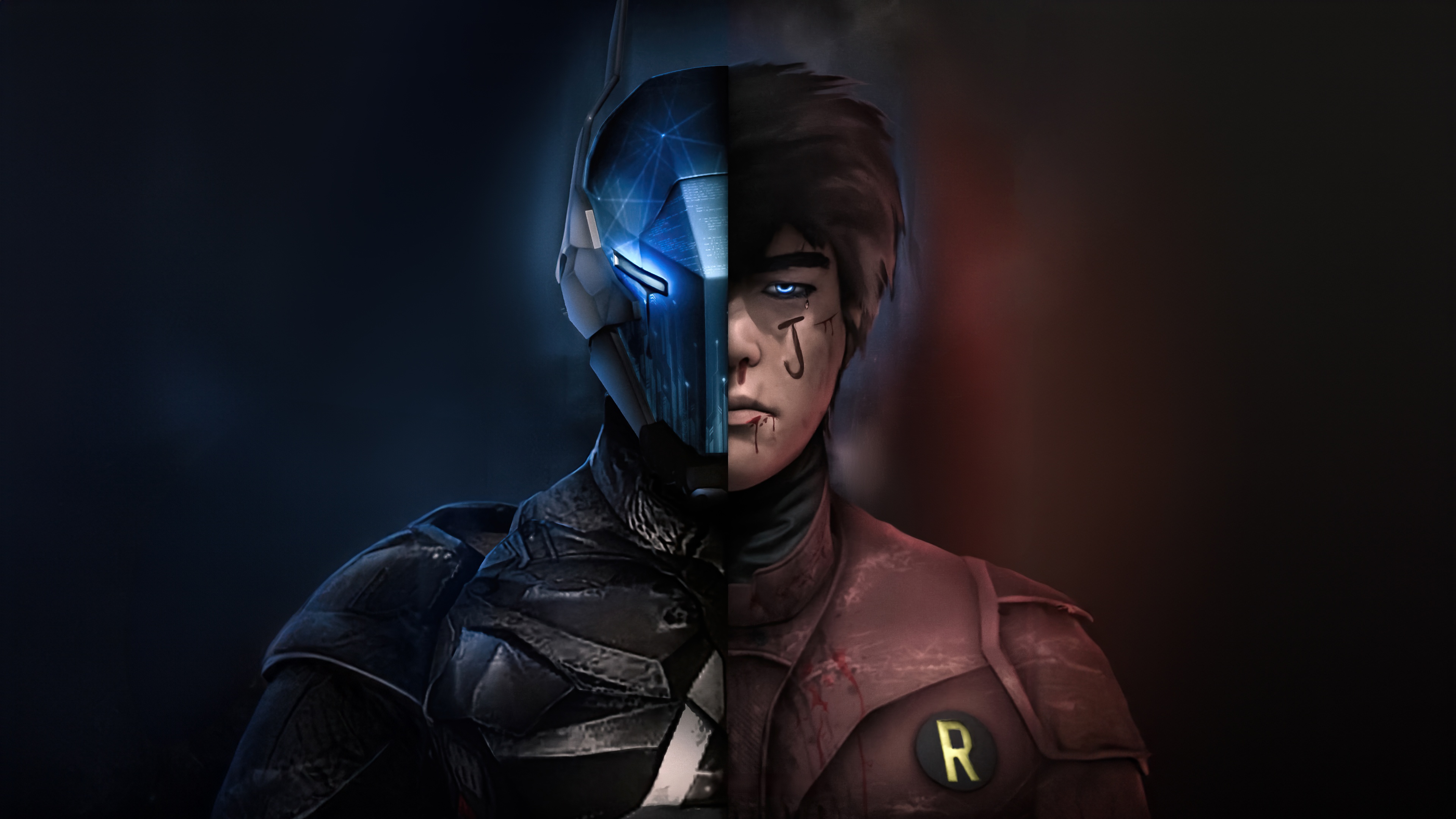 Jason Todd split between two identities HD Wallpaper