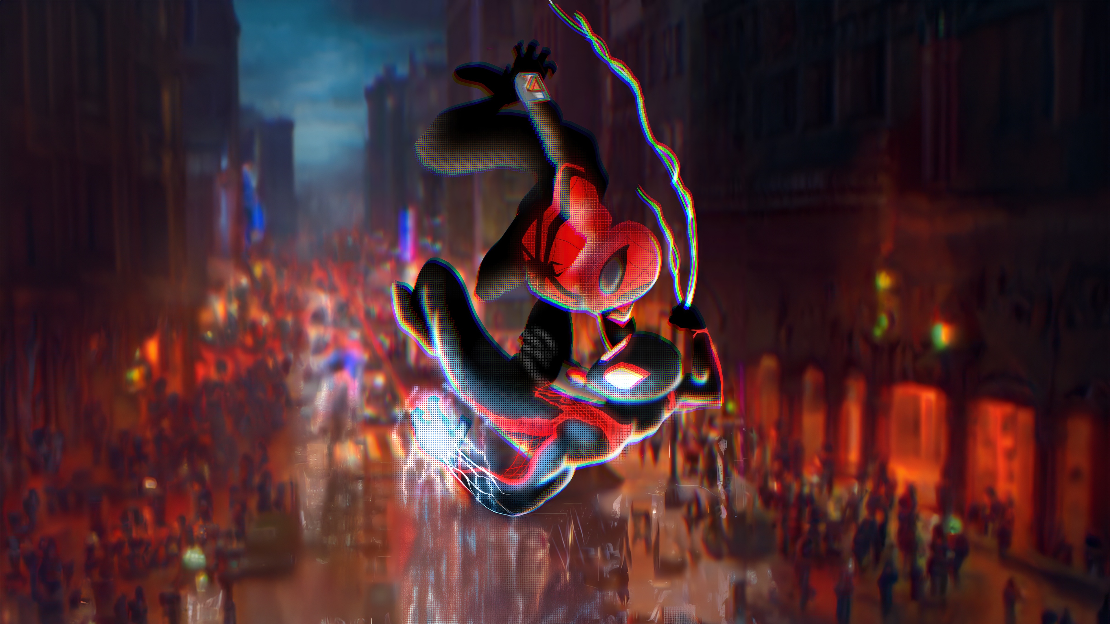 Superior Spider-Man vs. Miles Morales in a city HD Wallpaper