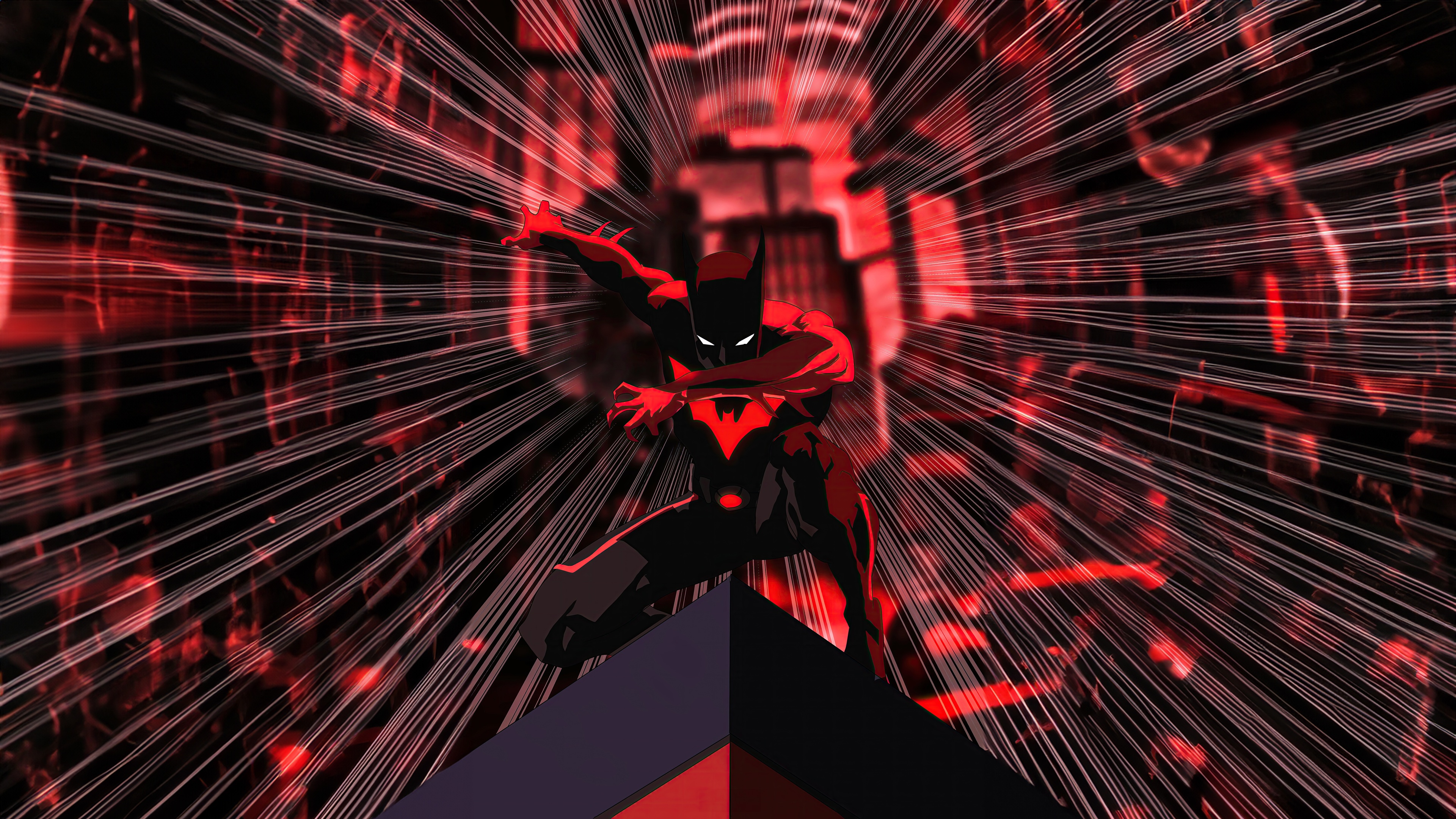 Batman Beyond in a Red Tunnel HD Wallpaper