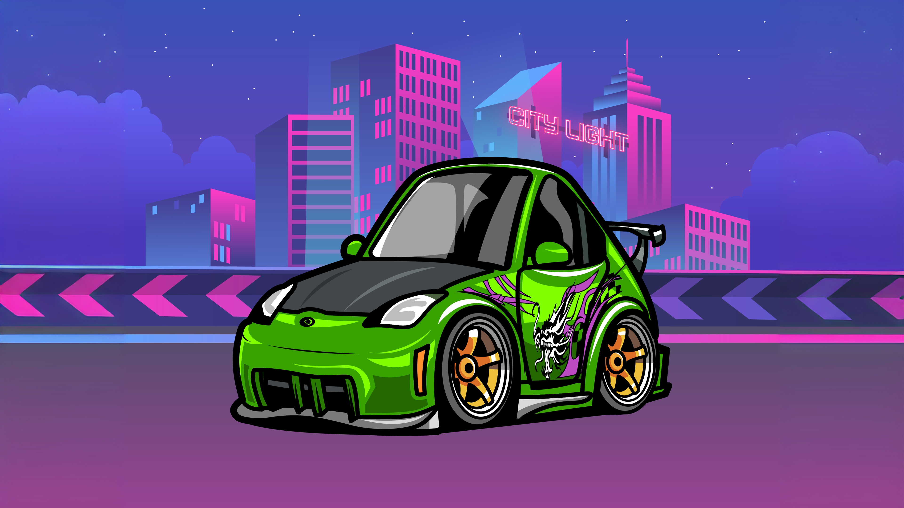 Green Nissan 350z from NFS Underground 2 HD Wallpaper