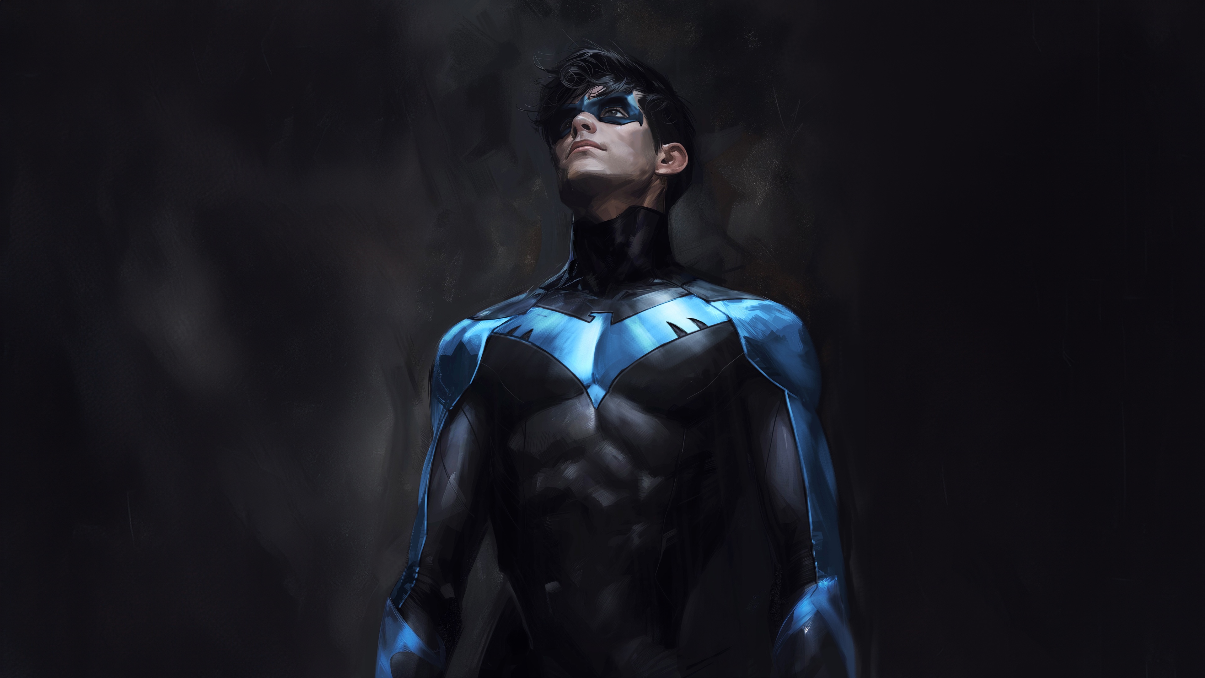 Nightwing in a blue and black suit HD Wallpaper