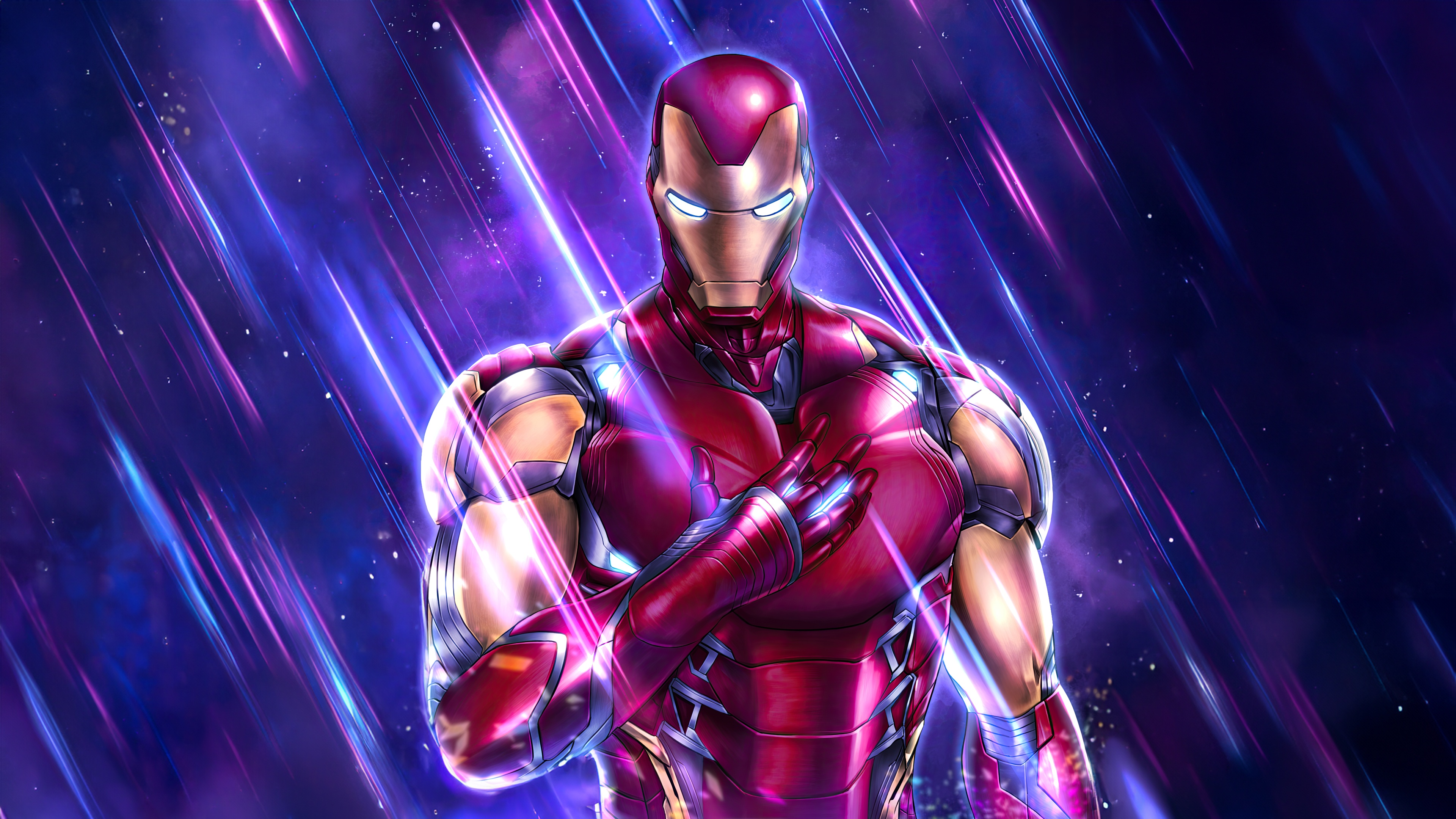 Iron Man in a Cosmic Realm HD Wallpaper