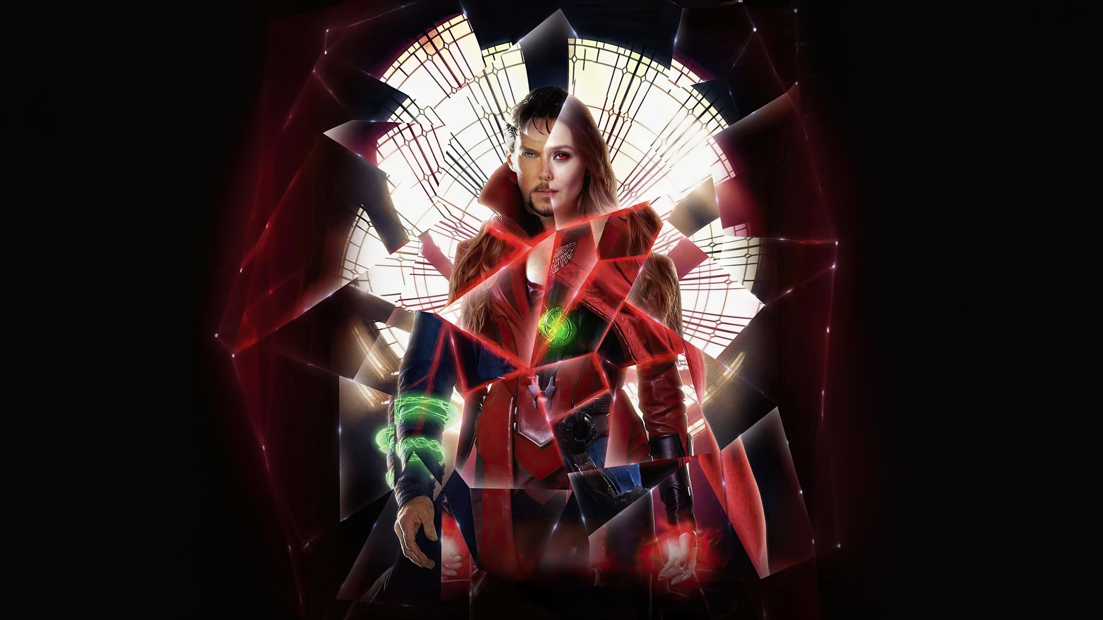 Doctor Strange and Scarlet Witch Multiverse of Madness HD Wallpaper
