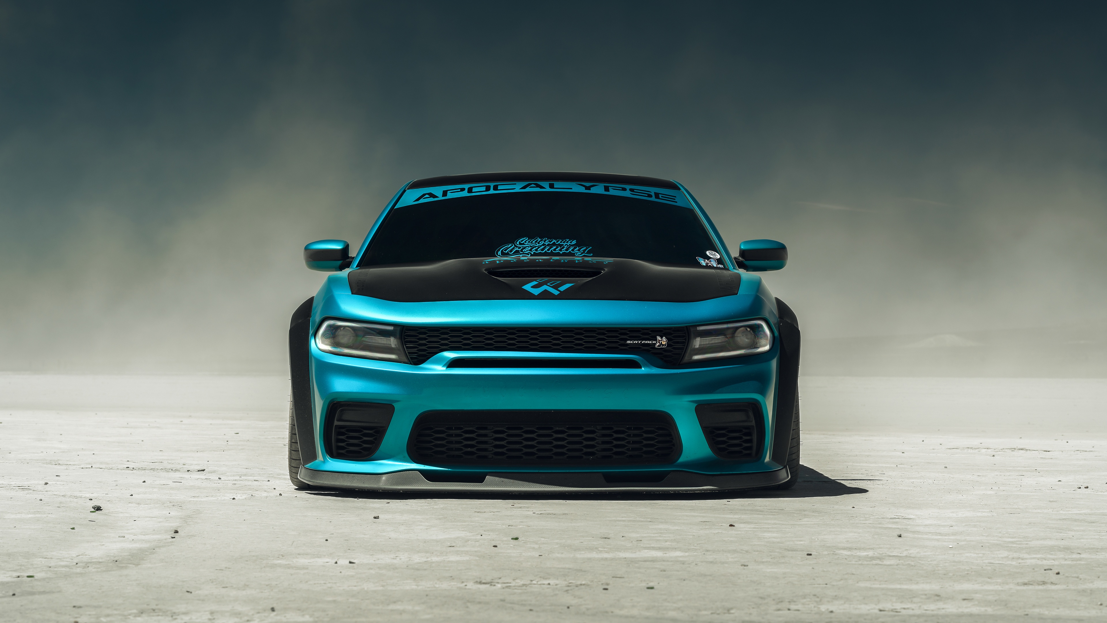 Modified Teal Dodge Charger Apocalypse HD Wallpaper