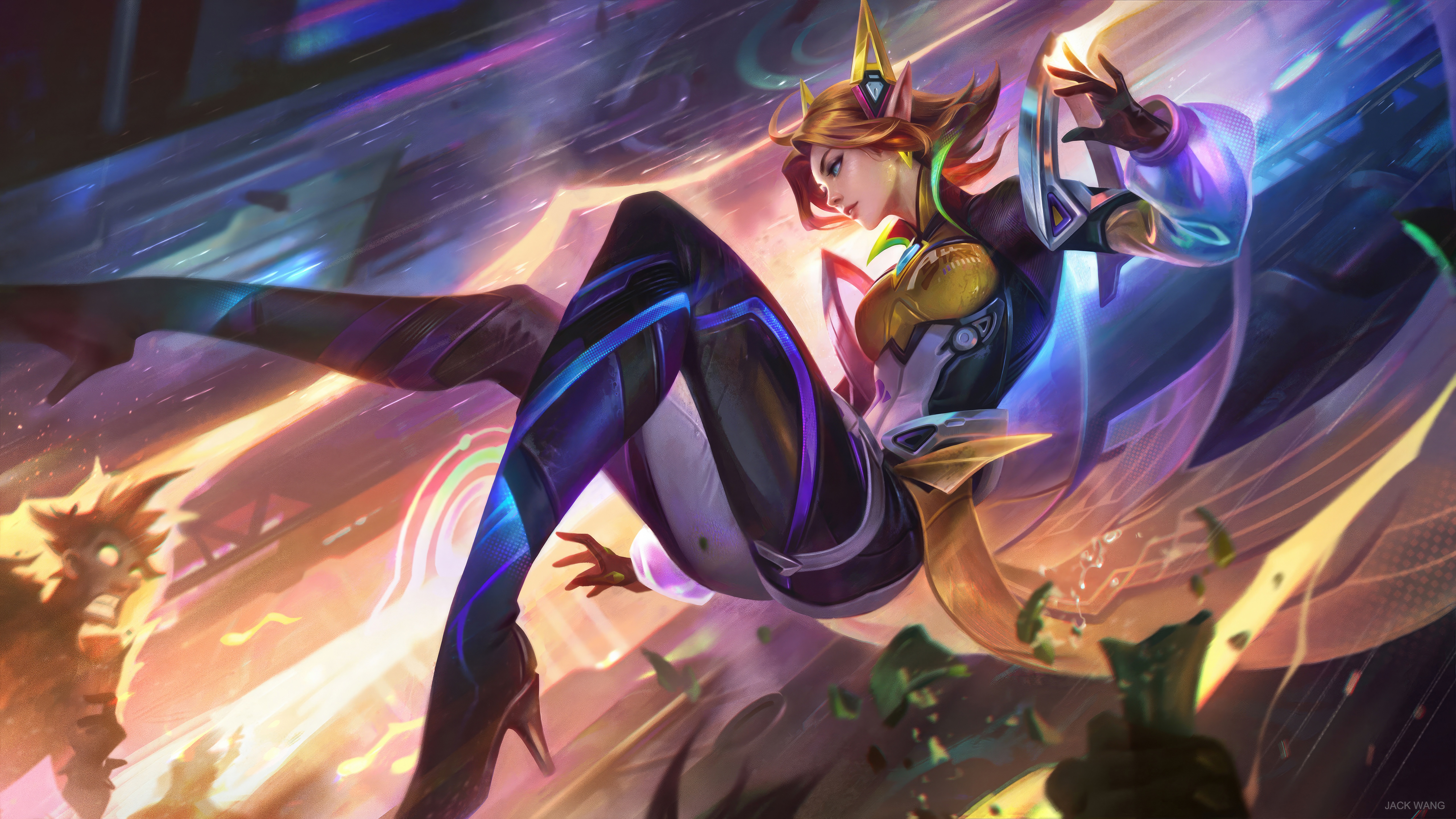 Star Guardian Orianna in a Cosmic Landscape HD Wallpaper