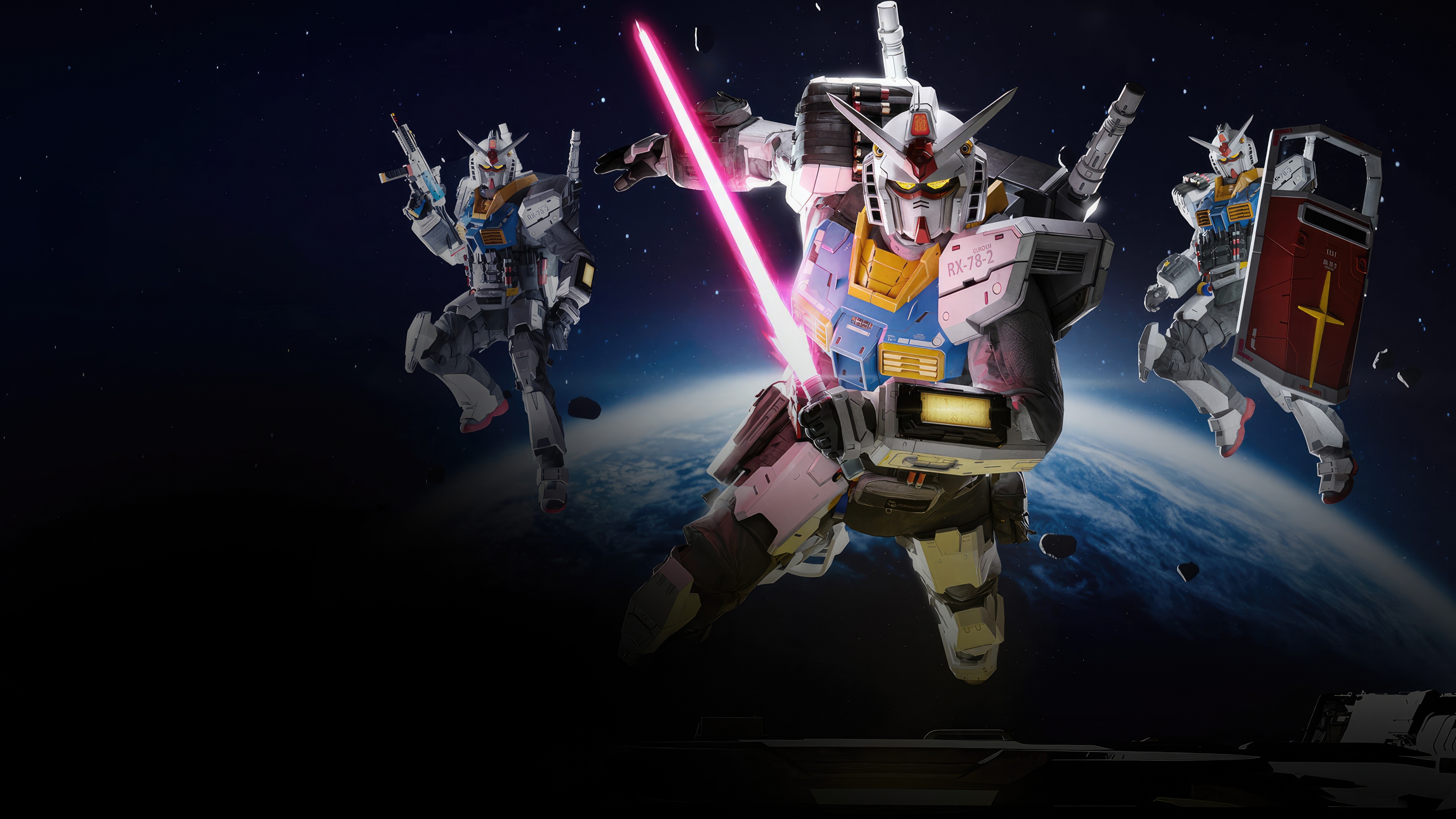 Gundam RX-78-2 Mobile Suits in Space HD Wallpaper