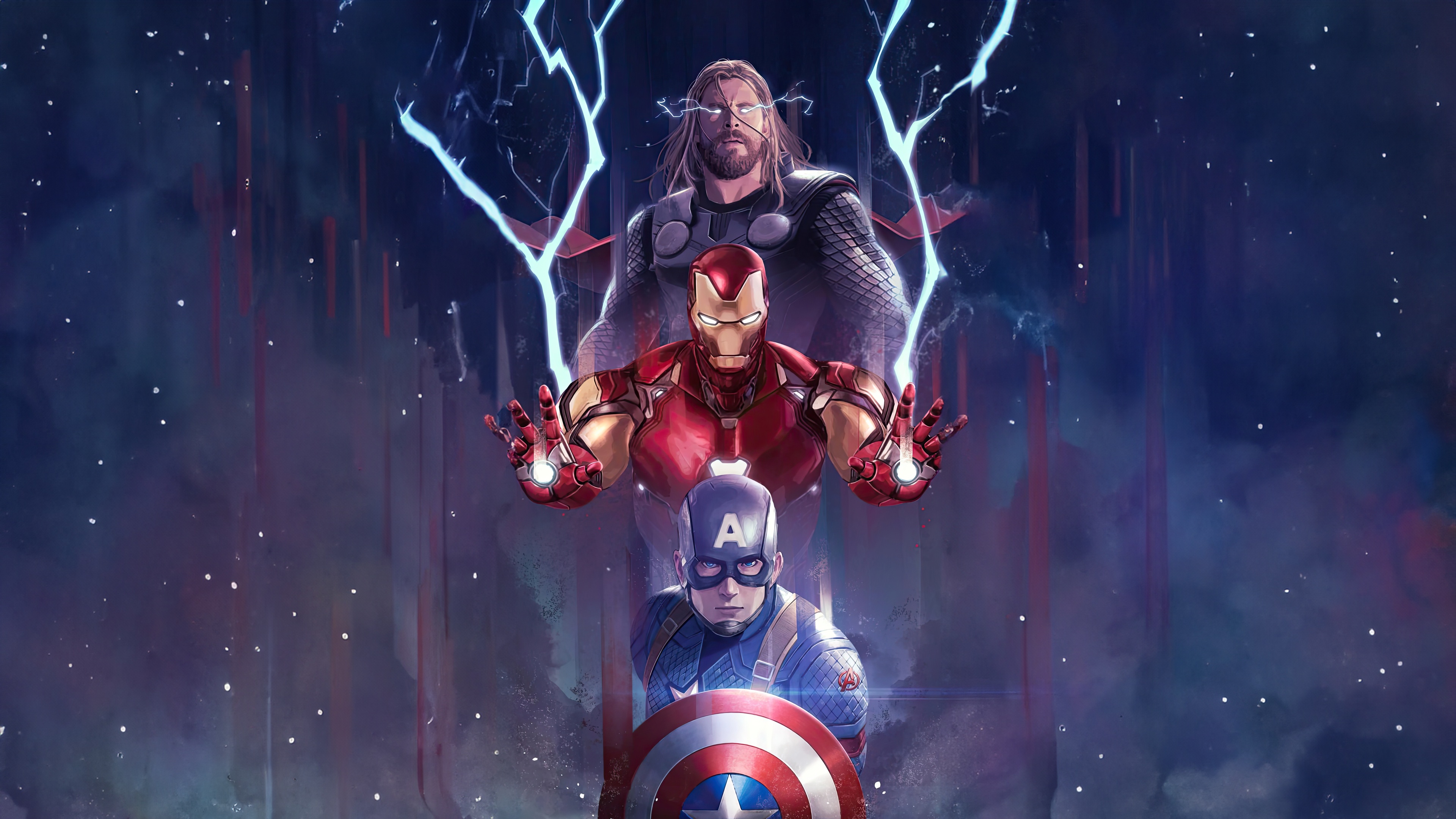 Thor, Iron Man, and Captain America HD Wallpaper