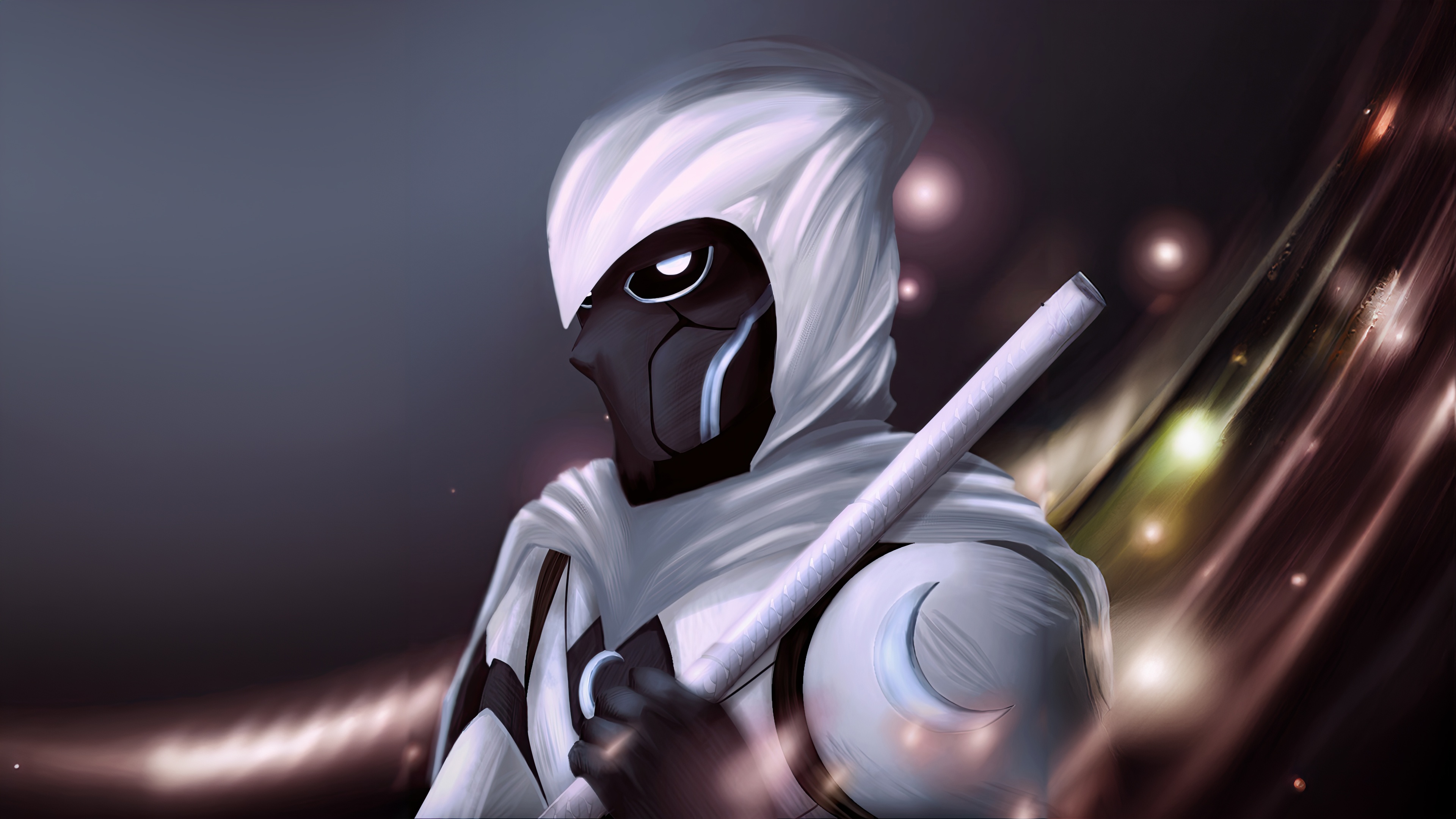 Moon Knight holding a staff HD Wallpaper