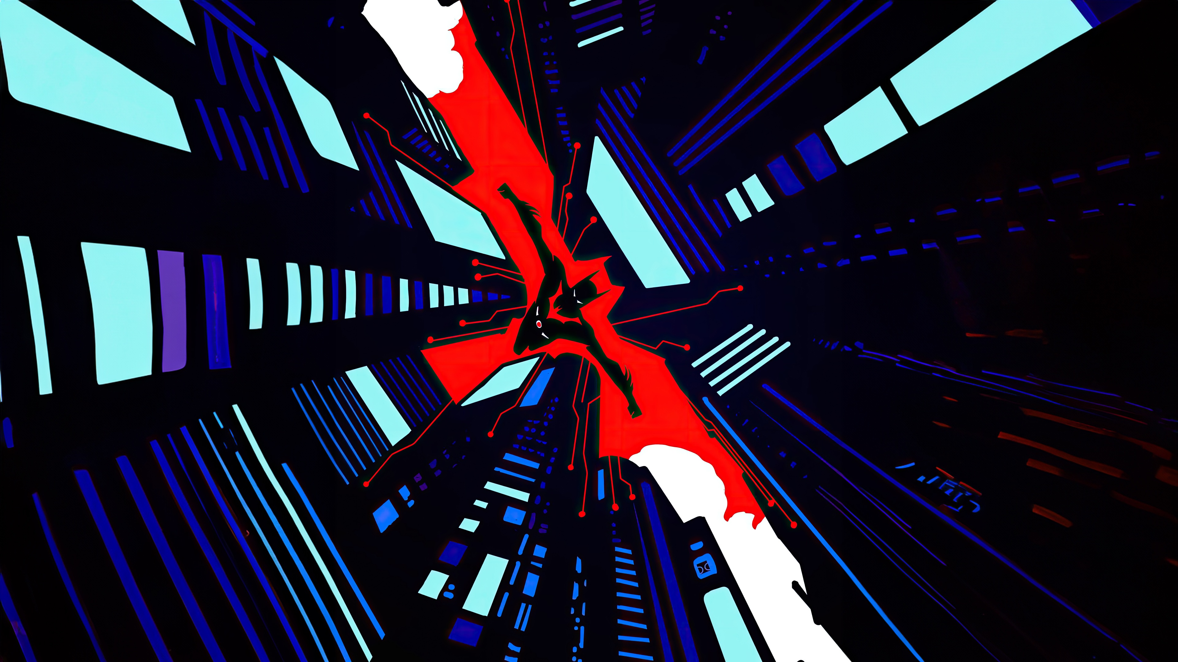 Batman Beyond Falling Through a City HD Wallpaper