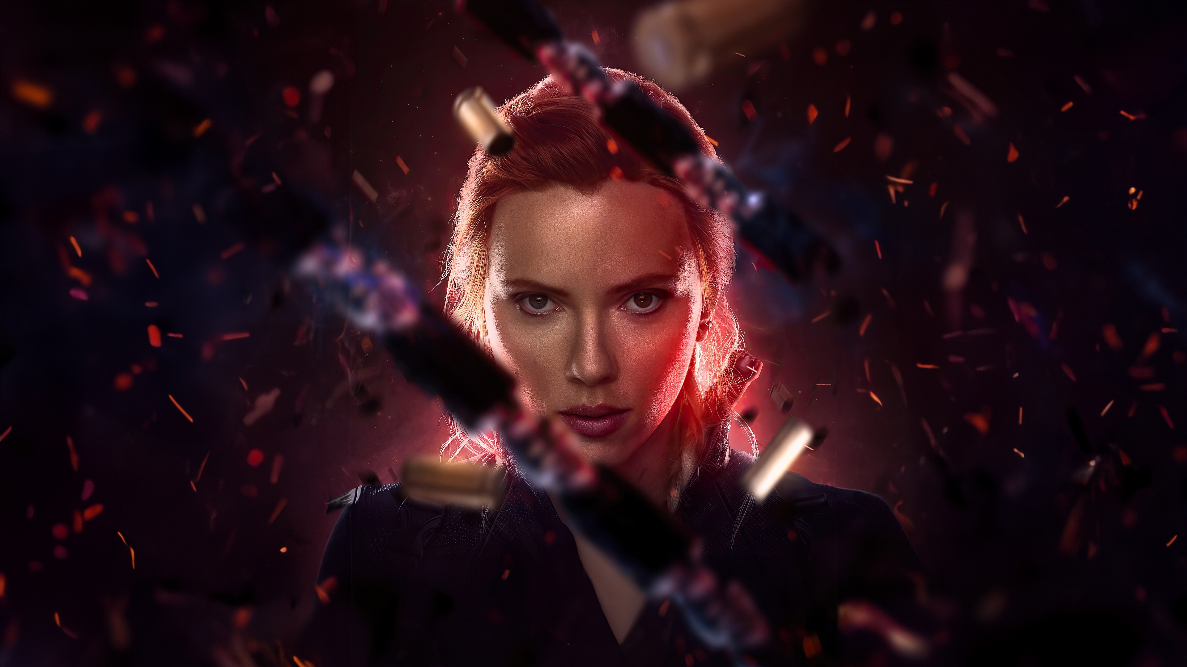 Black Widow in Action HD Wallpaper