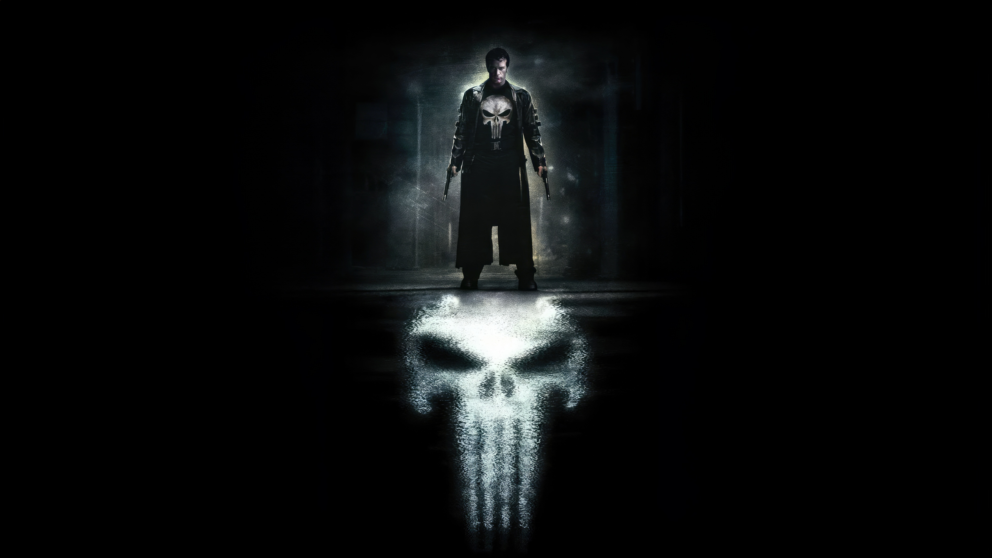 The Punisher with Skull Reflection HD Wallpaper