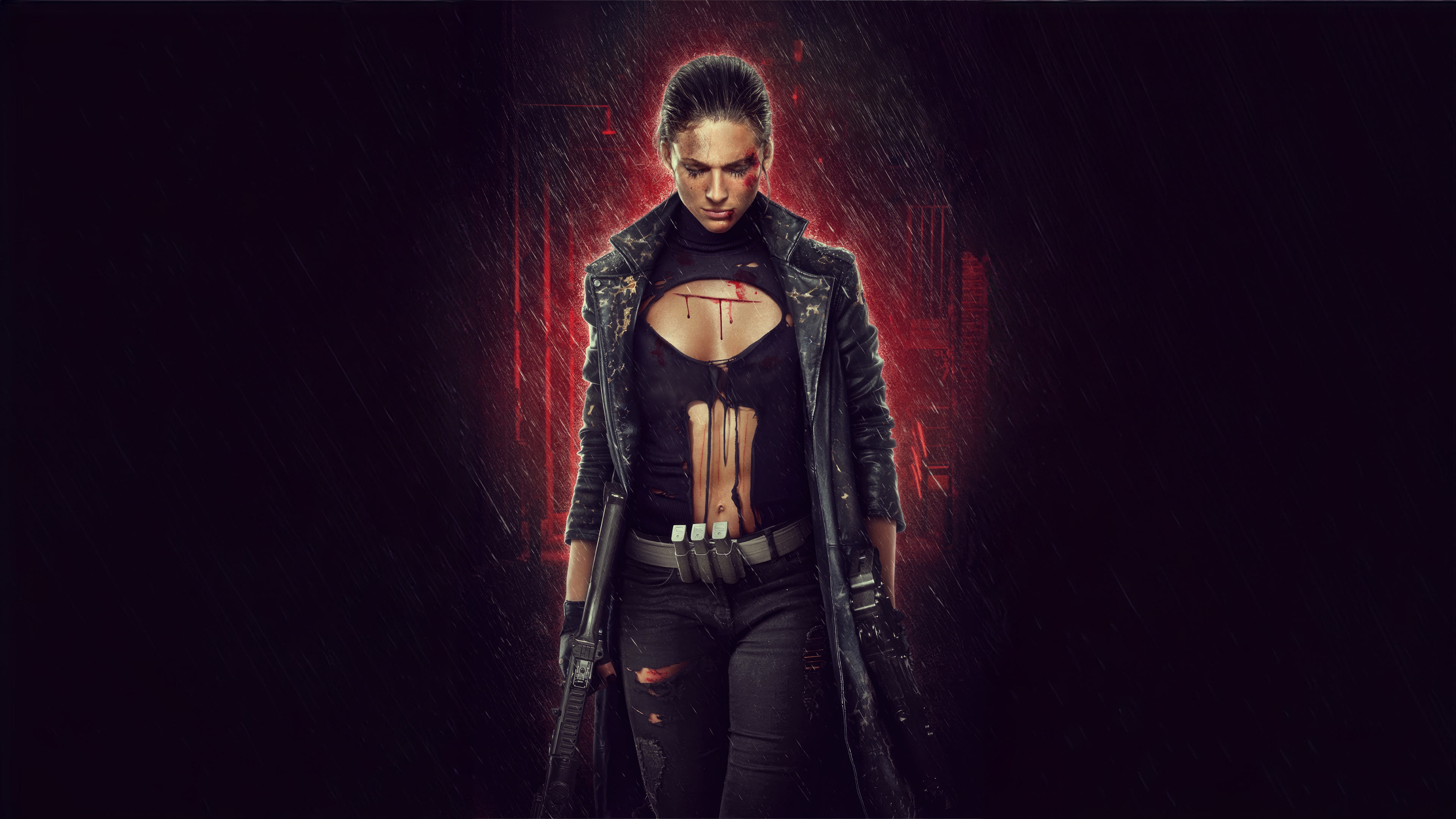 The Lady Punisher with Skull Emblem HD Wallpaper