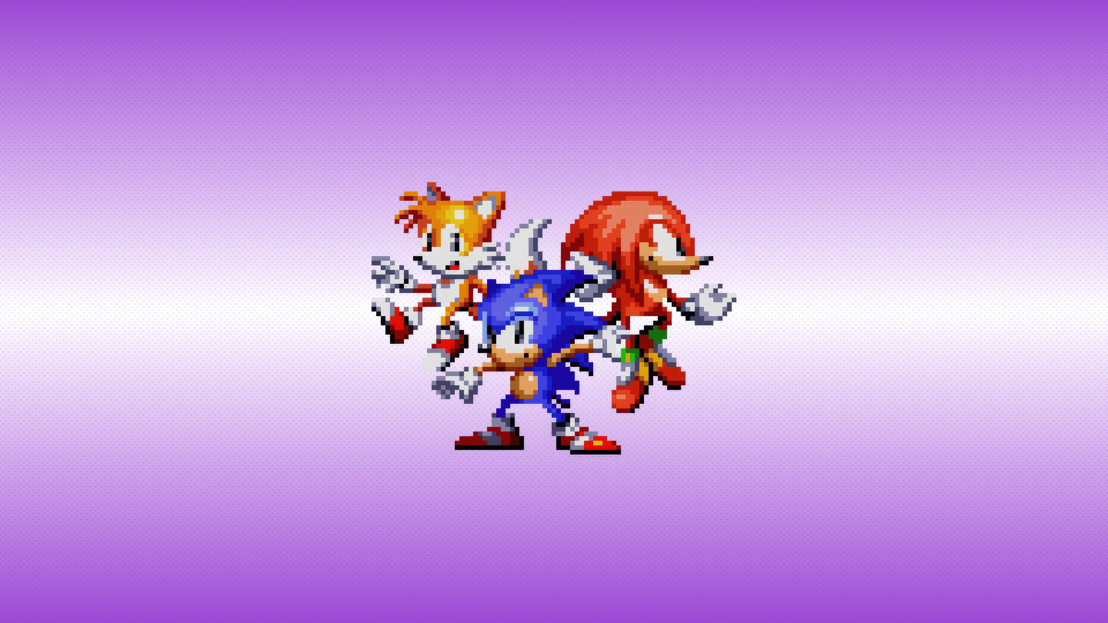 Sonic, Tails, and Knuckles from Sonic the Hedgehog HD Wallpaper