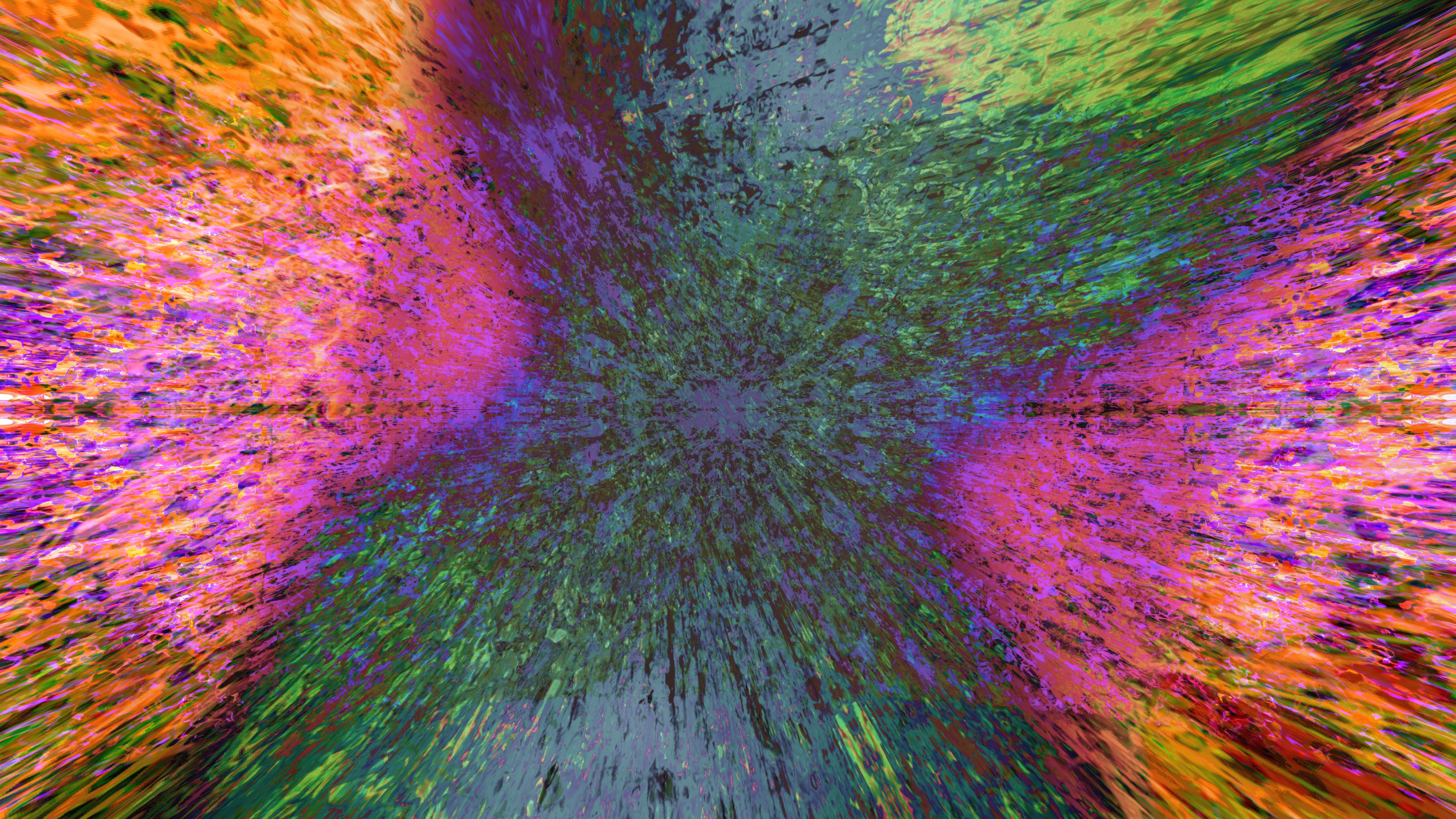 Colorful abstract explosion of paint HD Wallpaper