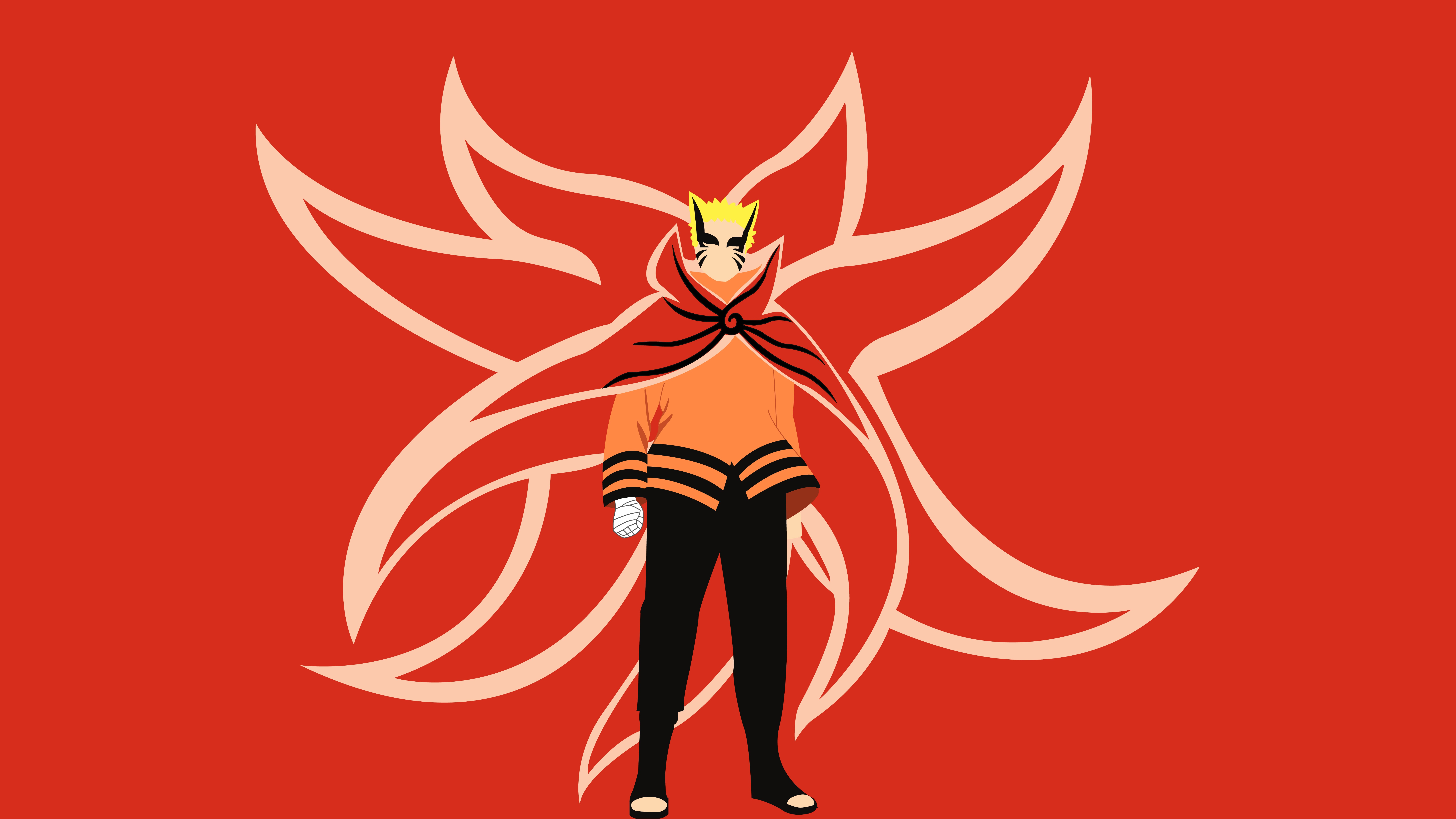 Baryon Mode Naruto with Six Paths Symbol HD Wallpaper
