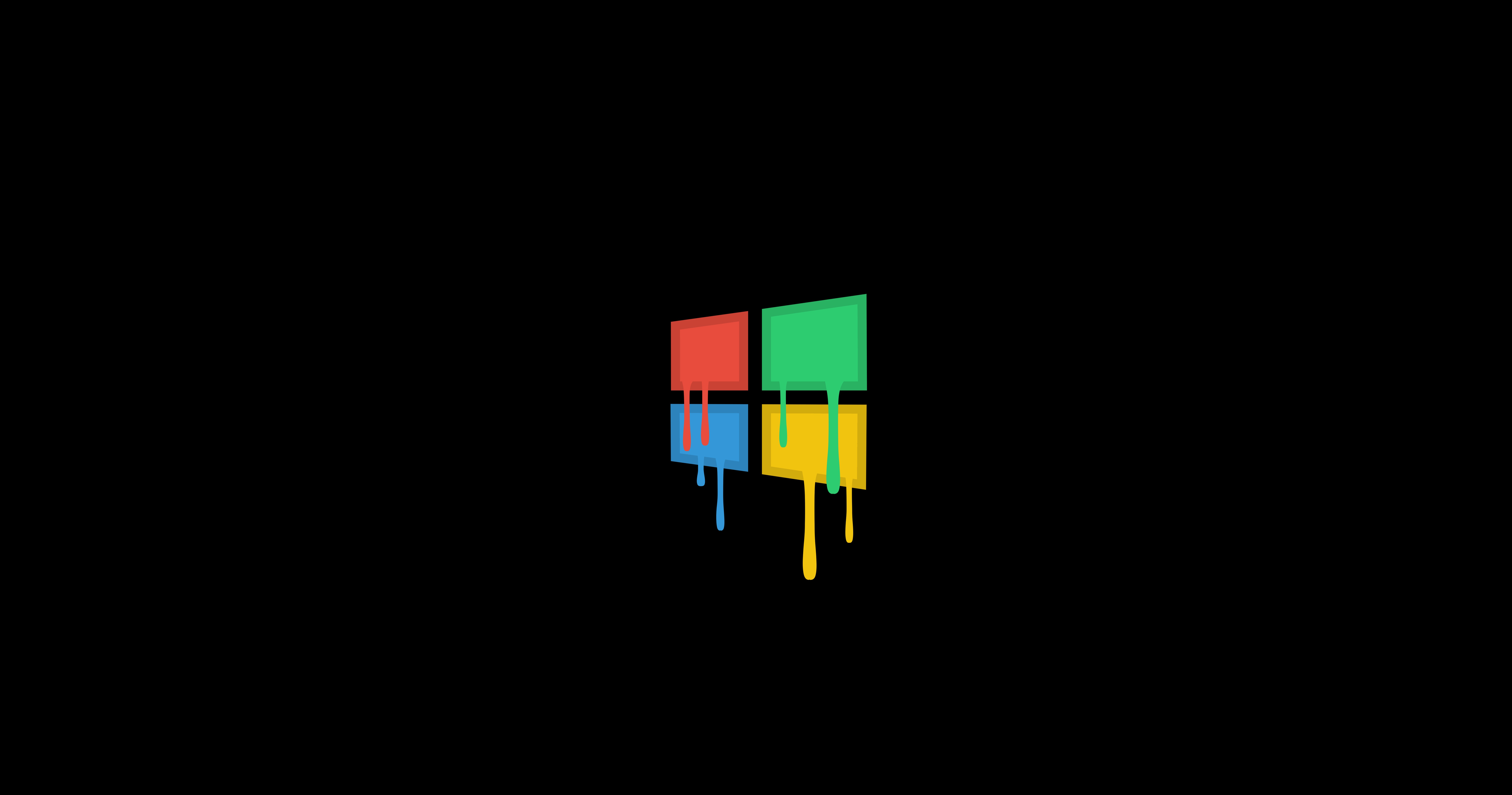 Microsoft Windows logo dripping paint HD Wallpaper
